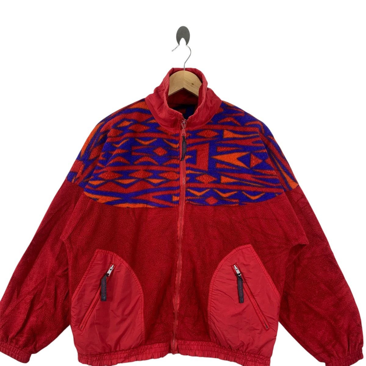 Vintage Vintage ASTROLABIO ABSTRACT AZTEC Navajo Fleece Jacket Size L / US 10 / IT 46 - 5 Thumbnail