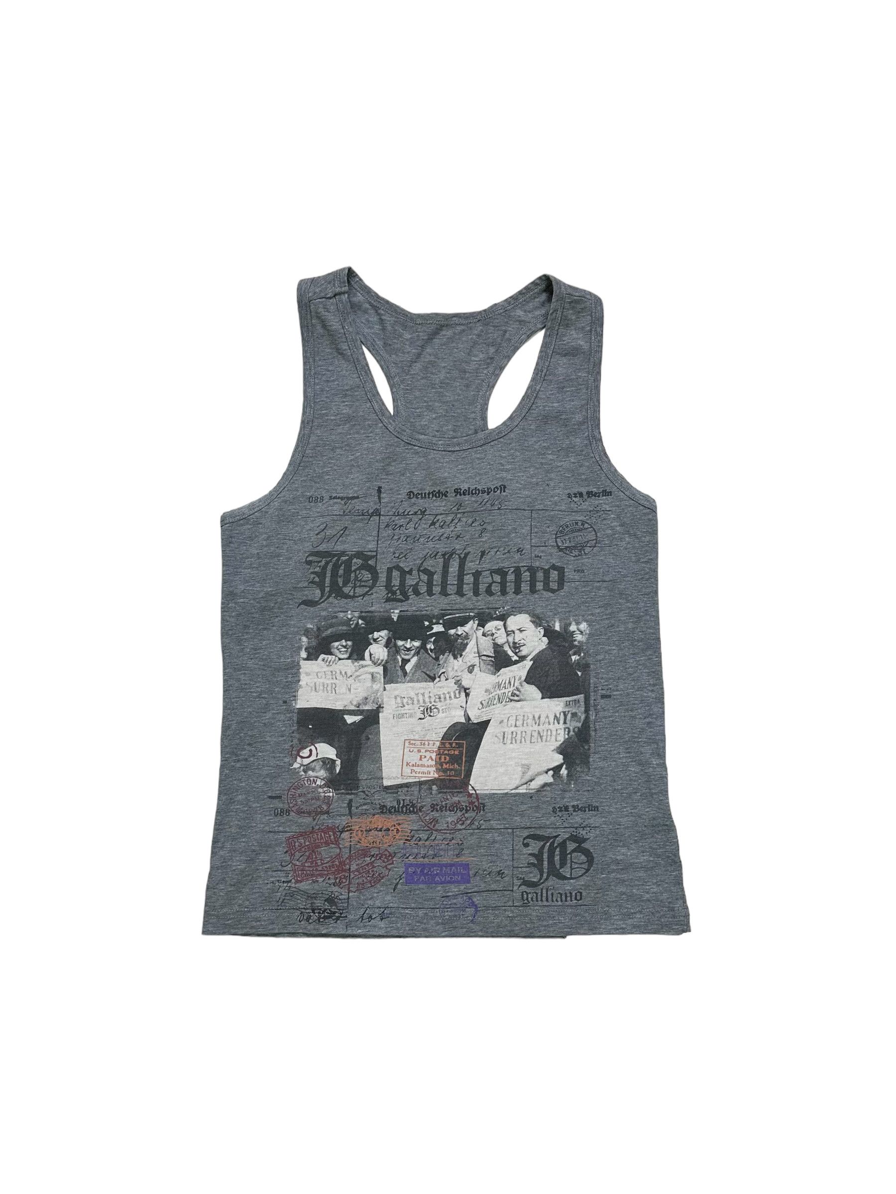 image of Avant Garde x John Galliano Galliano Gazette Top in Grey, Men's (Size Small)