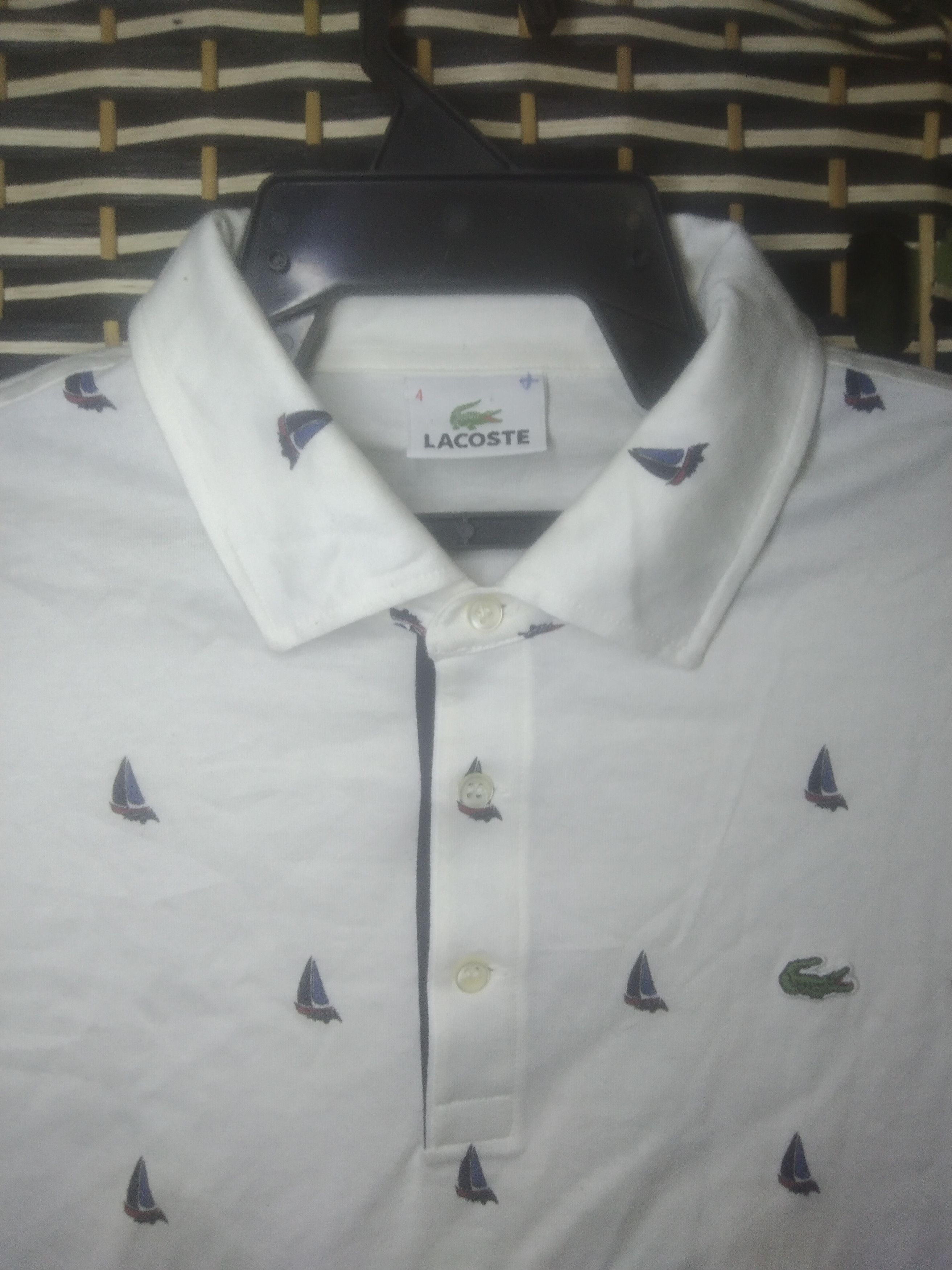 Lacoste Slim fit Lacoste sailboat printed polo shirt Size US M / EU 48-50 / 2 - 1 Thumbnail