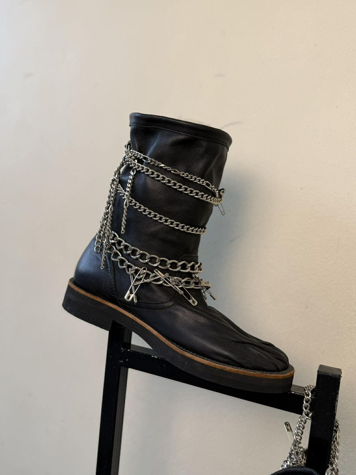 Comme des Garcons Comme des Garçons Tricot Safety Pin A/W 2006 Biker Boots Size US 6 / IT 36 - 3 Thumbnail