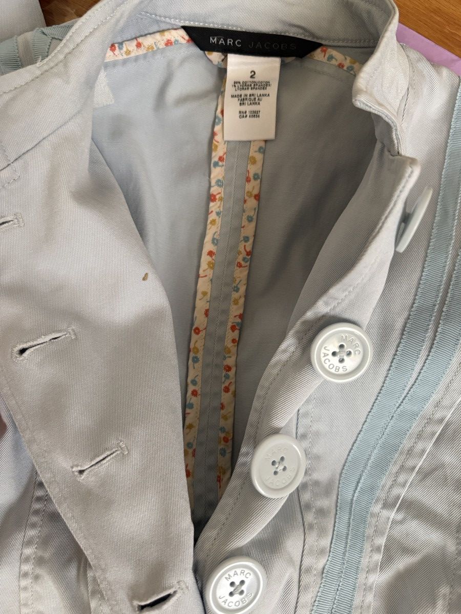 Marc Jacobs Vintage Marc Jacobs Military Style Fitted Jacket light blue Size XS / US 0-2 / IT 36-38 - 12 Thumbnail
