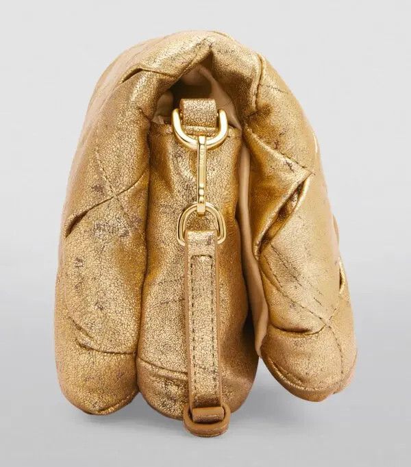 Loewe o1in1g0426 Size: OS/ Goya Mini Puffer Bag in Gold Size ONE SIZE - 3 Thumbnail