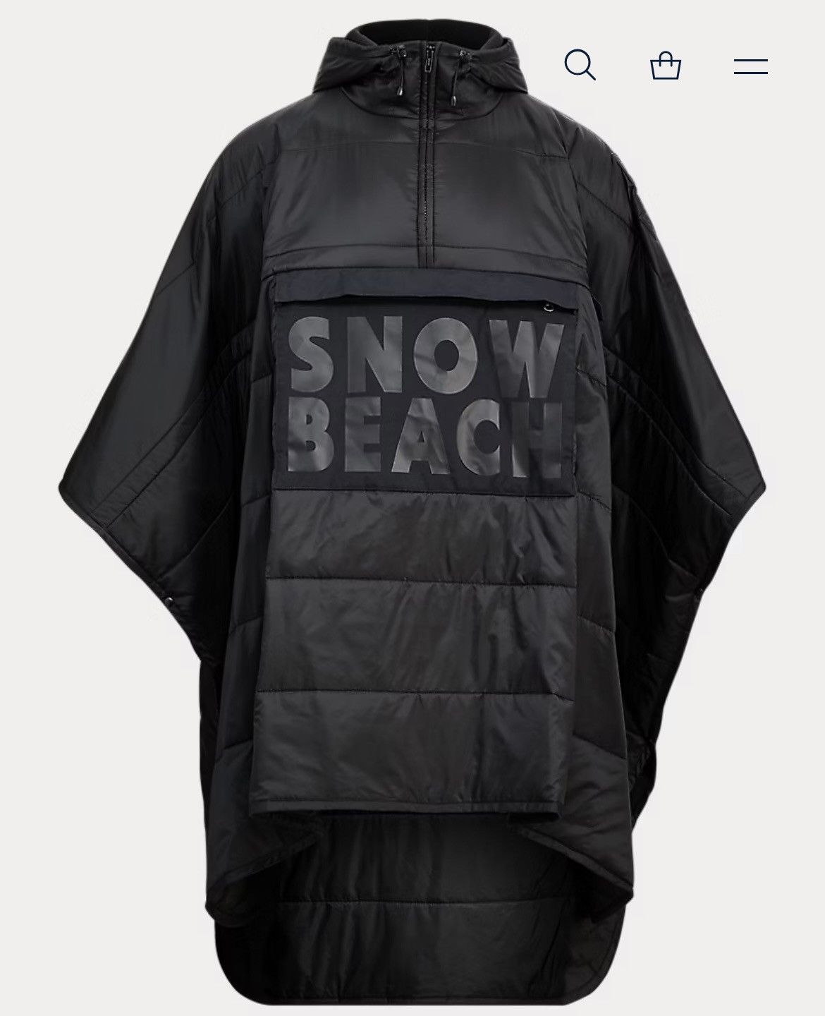 Polo Ralph Lauren Polo Ralph Lauren Black Snow Beach Poncho One Size Size US XXL / EU 58 / 5 - 6 Thumbnail