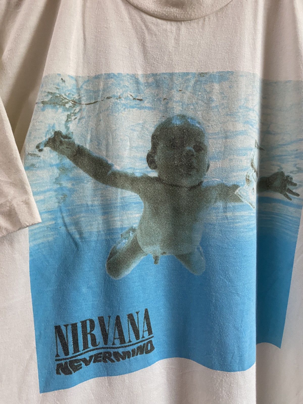 Band Tees × Nirvana × Vintage Vintage Distress NIRVANA “Nevermind” Masterpiece Grunge Tee Size US L / EU 52-54 / 3 - 8 Thumbnail