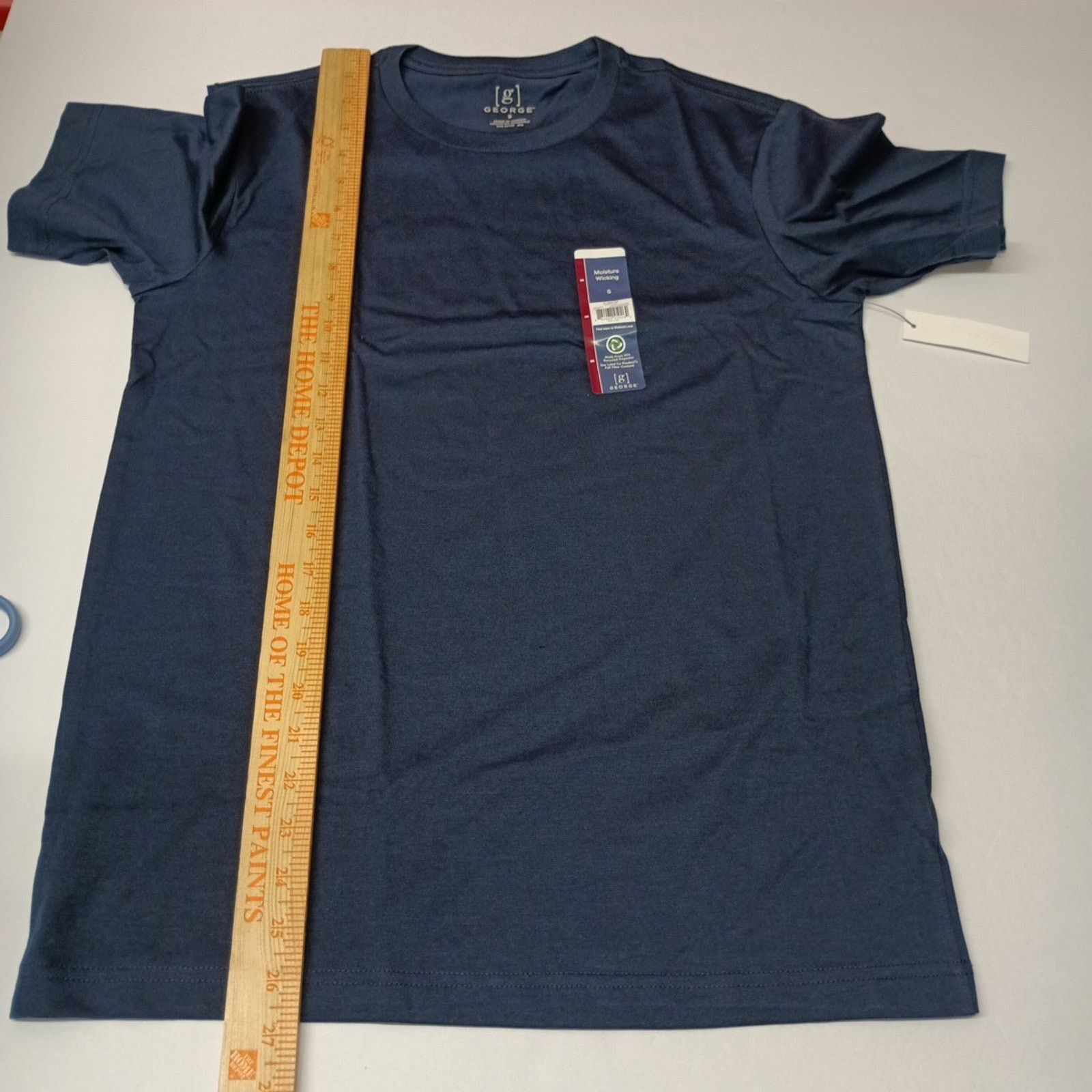 George George Men's T-Shirt Size S Small Navy Blue Moisture Wicking Size US S / EU 44-46 / 1 - 6 Thumbnail