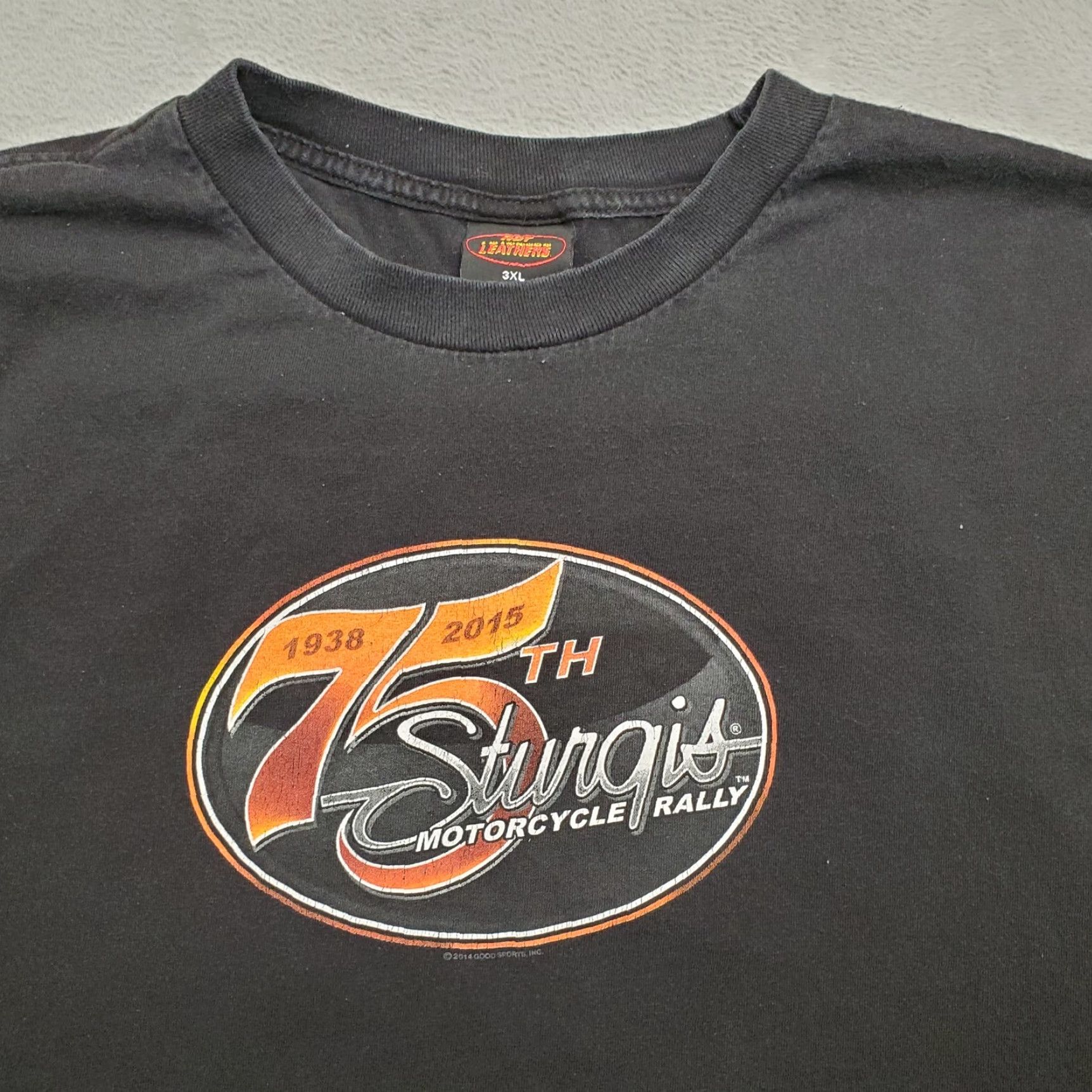 Vintage Sturgis Motorcycle Rally Shirt Men XXXL Black TEE 2015 75th Anniversary Biker Size US XXL / EU 58 / 5 - 2 Thumbnail