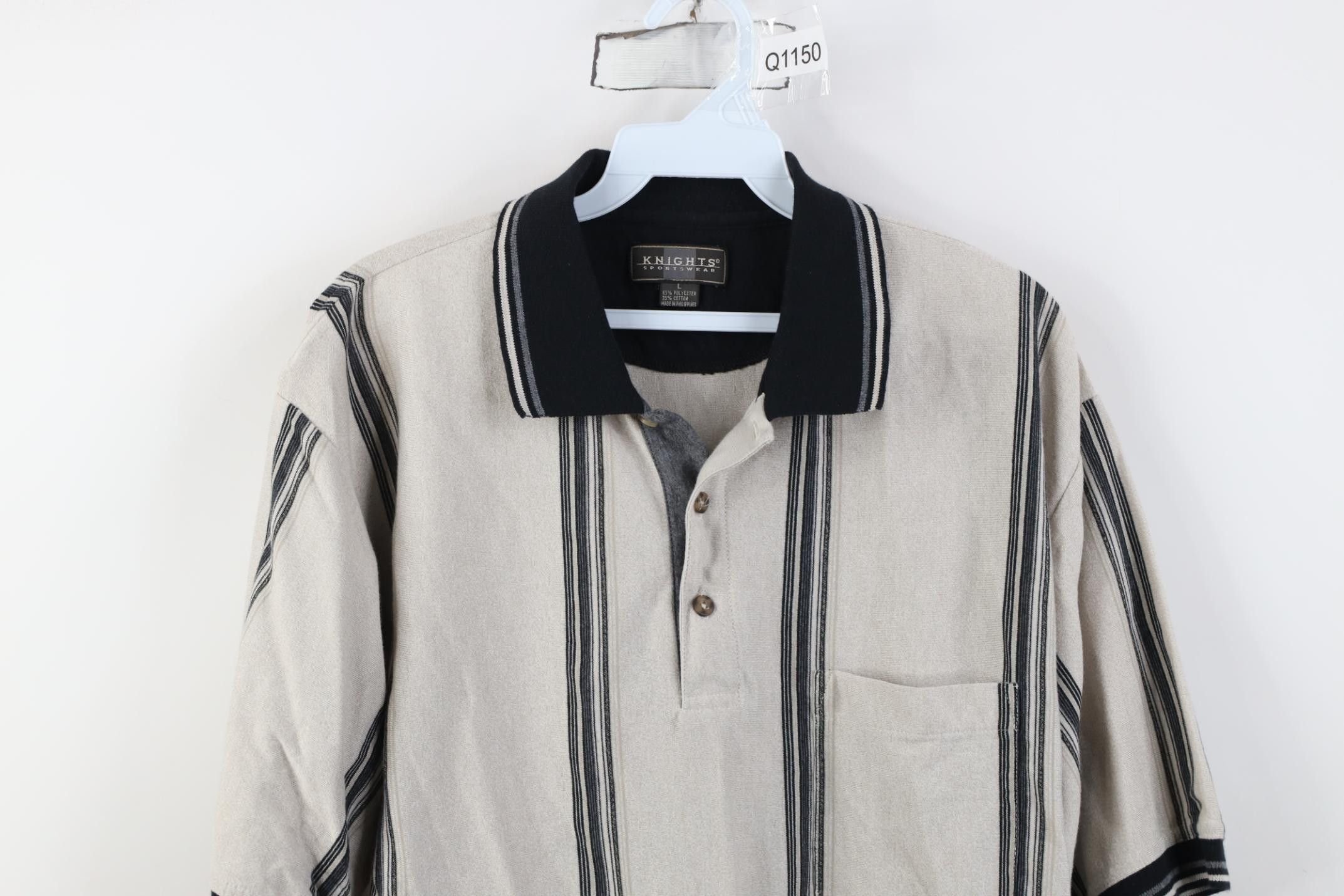 Vintage Vintage 90s Streetwear Striped Knit Collared Golf Polo Shirt Size US L / EU 52-54 / 3 - 2 Thumbnail