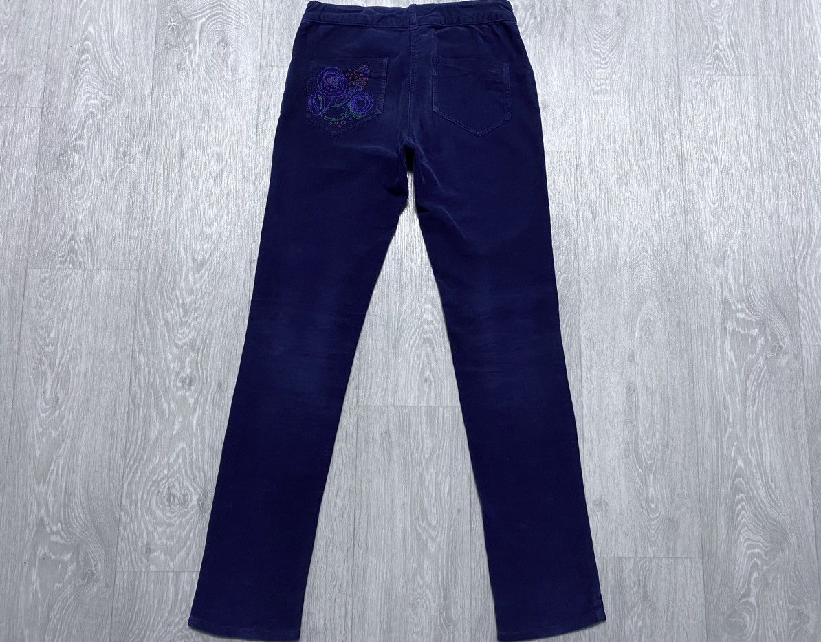 Kenzo Vintage Kenzo Teenager Blue Corduroy Pant Trouser Embroidery Size 24" / US 00 / IT 34 - 5 Thumbnail