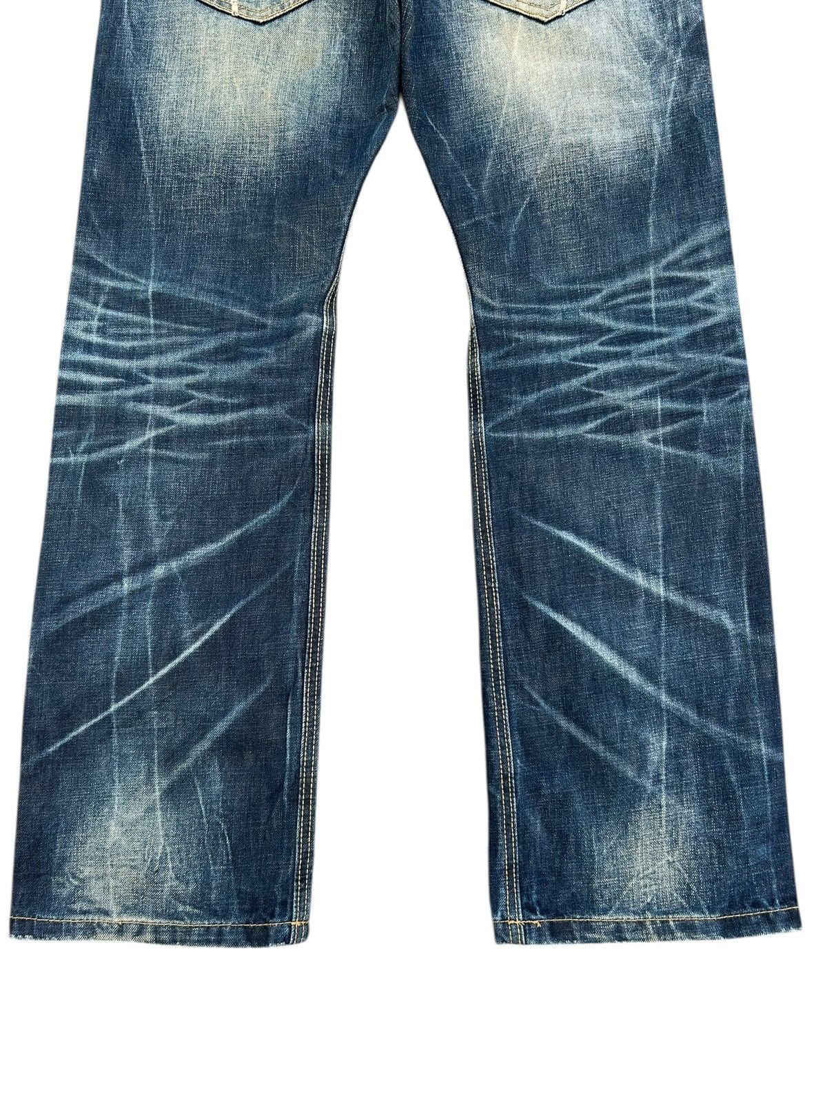 Kapital Flare Yoshitomo Nara Lolita Distressed Denim Jeans Size US 34 / EU 50 - 11 Thumbnail