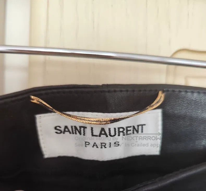 Saint Laurent Paris Saint Laurent Paris size F38 Zipper Women's Slim Leg Leathe Size 23" - 4 Thumbnail