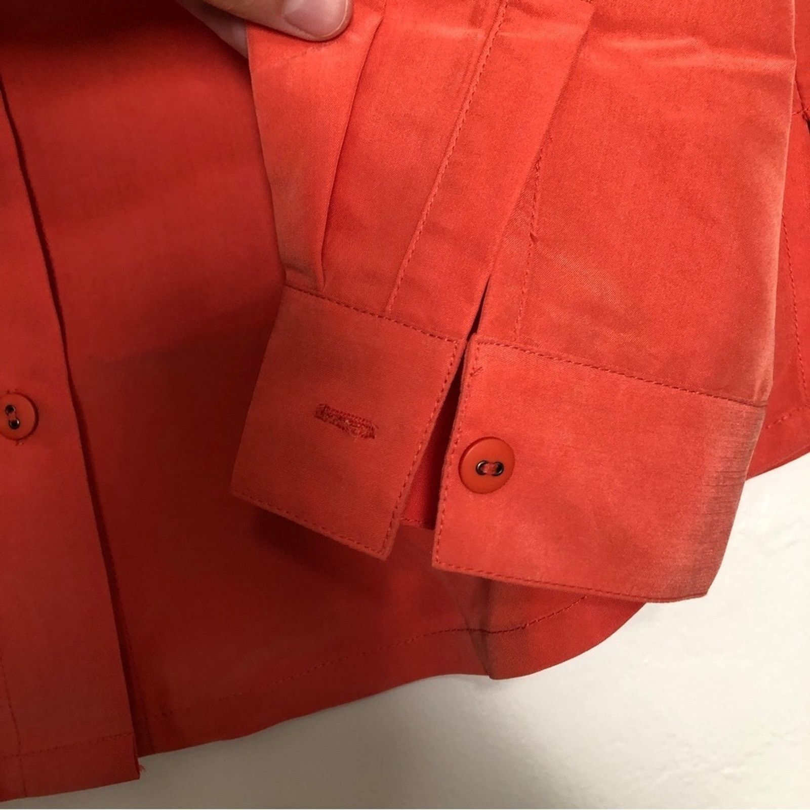 Other Rafaella Orange Button Up Front Long Sleeve Shirt Blouse Top Size M / US 6-8 / IT 42-44 - 8 Thumbnail