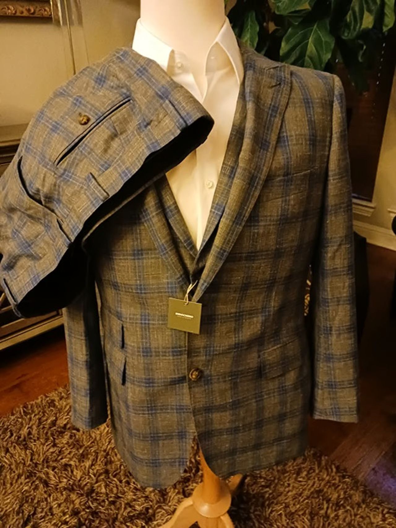Indochino Indochino 100% Wool Pinstripe Slim Fit 2 button Suit Size 40R - 1 Thumbnail