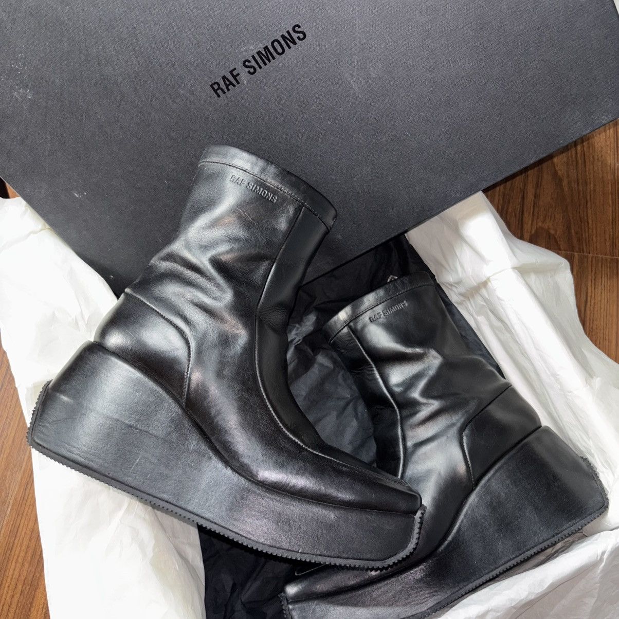 Raf Simons Raf Simons AW22-23 Avant-Garde Platform Ankle Boots Size US 9 / IT 39 - 11 Thumbnail