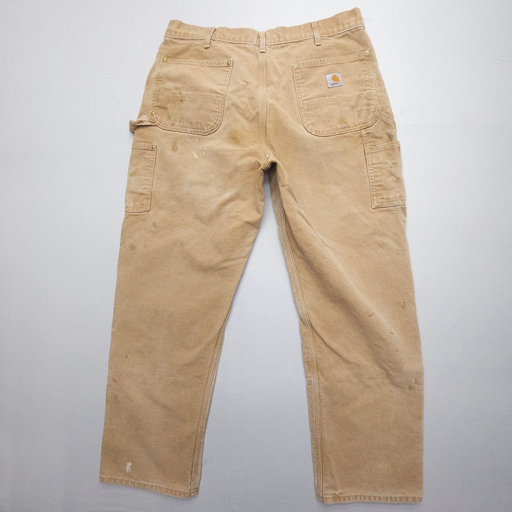 Carhartt VINTAGE Carhartt Pants Carhartt B01 BRN Canvas Carpenter 38x30 Regular Brown Mens Cotton 5-Pocket Workwear USA Size US 38 / EU 54 - 2 Thumbnail