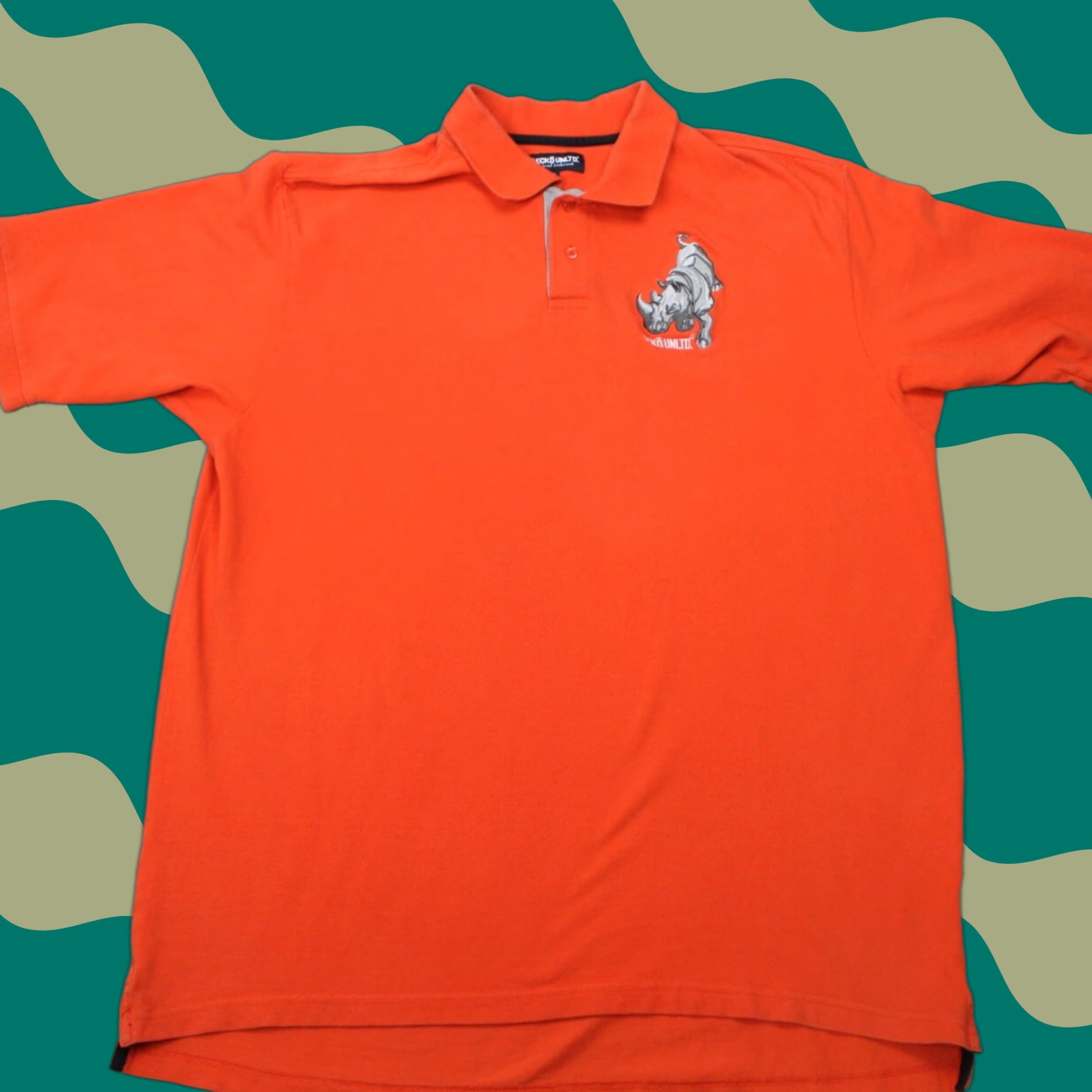 Ecko Unltd. VINTAGE ECKO Unltd Polo Shirt Mens 3XL XXXL Orange Cotton Short Sleeve Pullover Rhino Graphic Size US XXL / EU 58 / 5 - 1 Thumbnail