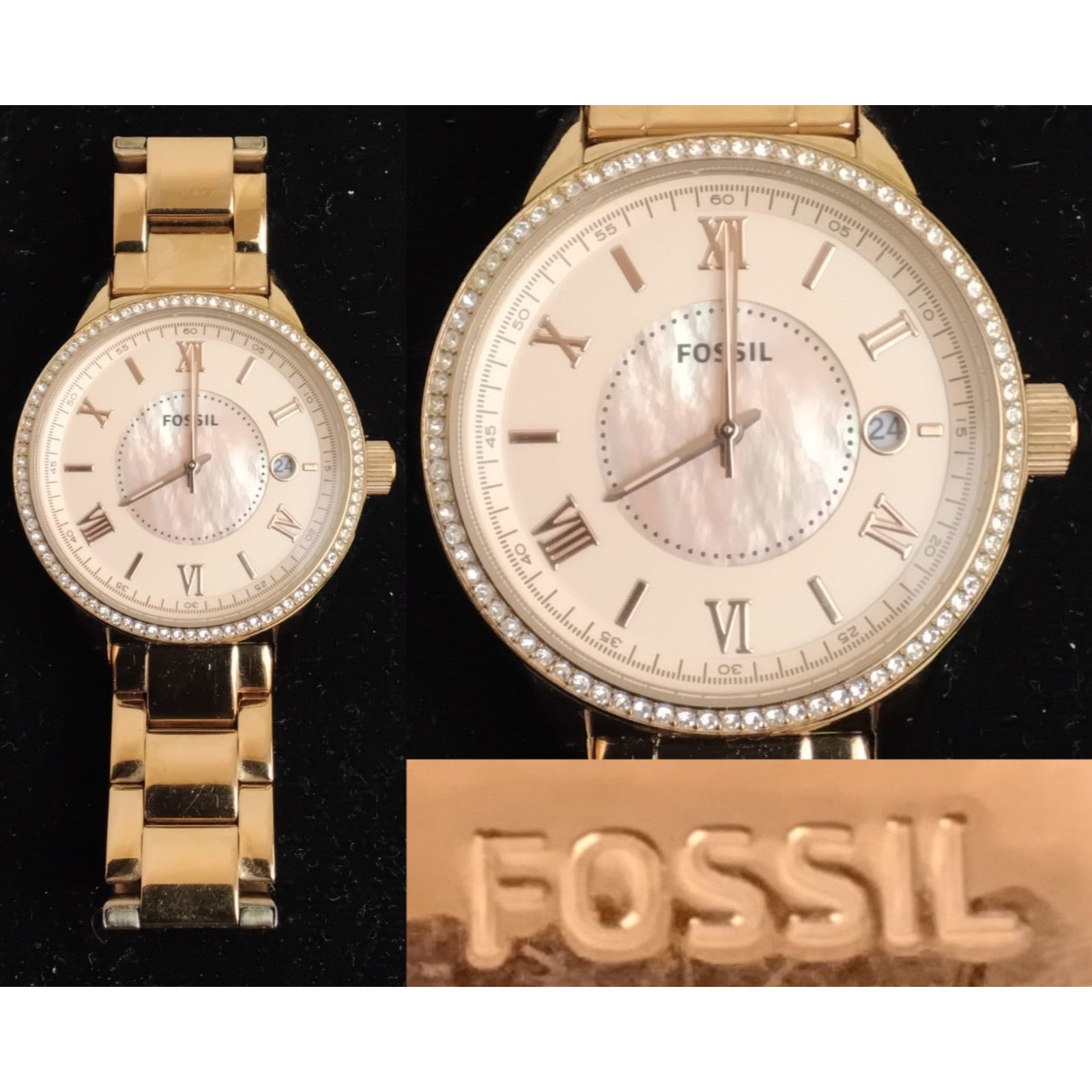 Fossil Fossil Watch Ladies BQ1108 Rose Gold Stainless Steel Size ONE SIZE - 1 Thumbnail