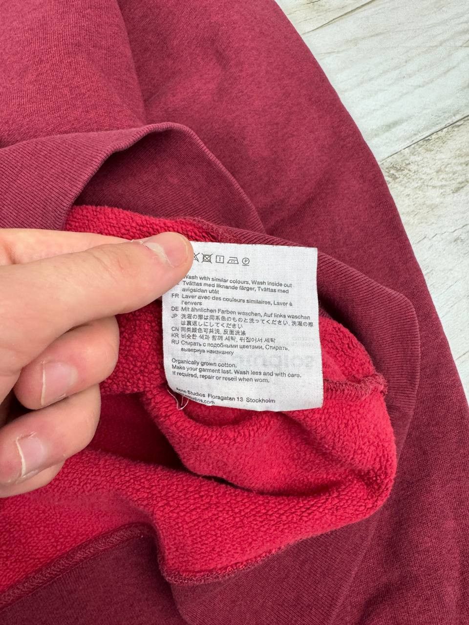 Acne Studios Acne Studios Crew Neck Sweatshirt Oversized Burgundy Size US XS / EU 42 / 0 - 10 Thumbnail