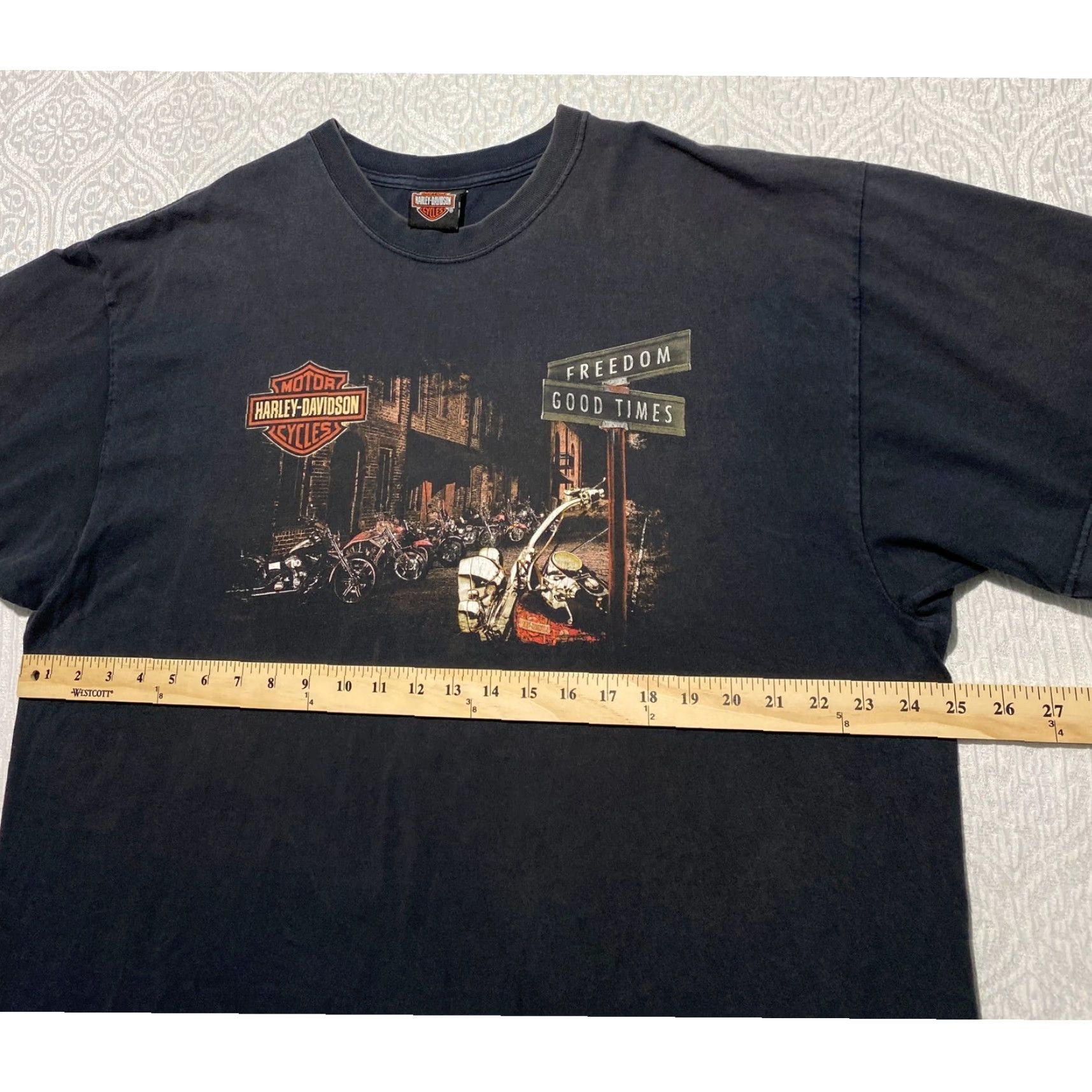 Harley Davidson Harley-Davidson T Shirt Mens XL Black Lighthouse Long Island Freedom Good Times Size US XL / EU 56 / 4 - 5 Thumbnail