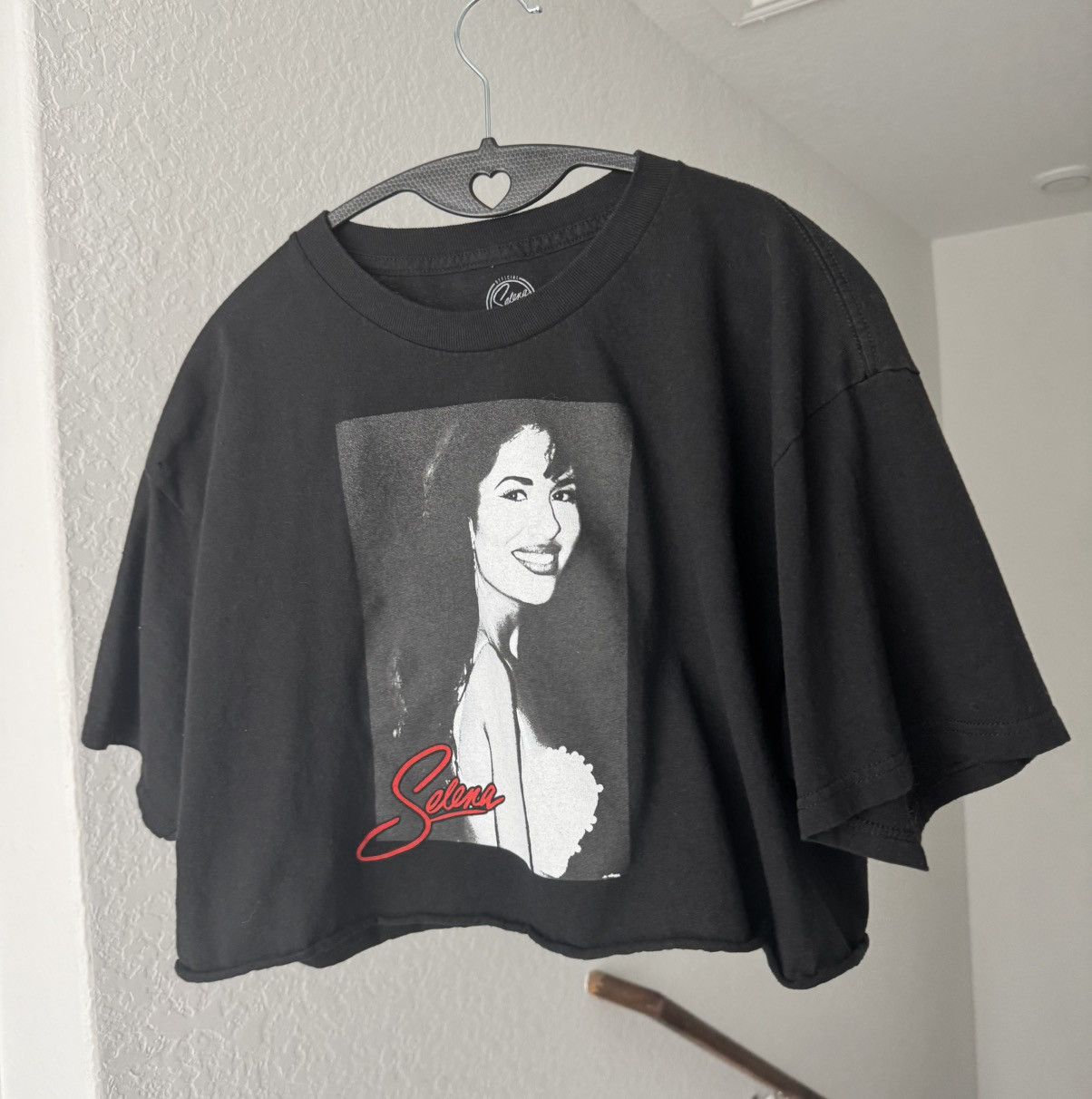 Band Tees selena raw hem distressed portrait autograph graphic crop t Size M / US 6-8 / IT 42-44 - 18 Thumbnail
