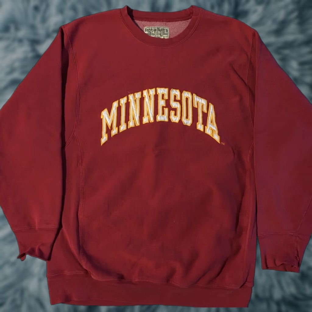 Vintage VINTAGE University Of Minnesota Hoodie L Red 90s Grunge Reversible Weave Sweatshirt School Track Pullover Mens Size US L / EU 52-54 / 3 - 1 Thumbnail