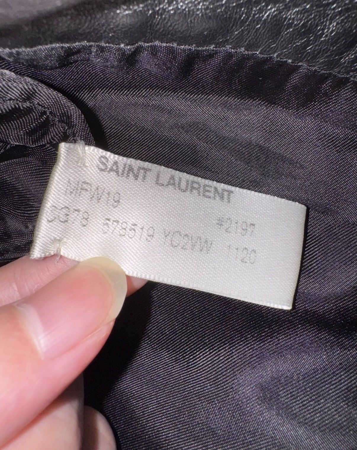 Saint Laurent Paris SLP 19FW Gold-Trim Zip Oiled Lambskin Basic Leather Pants Size US 34 / EU 50 - 7 Thumbnail