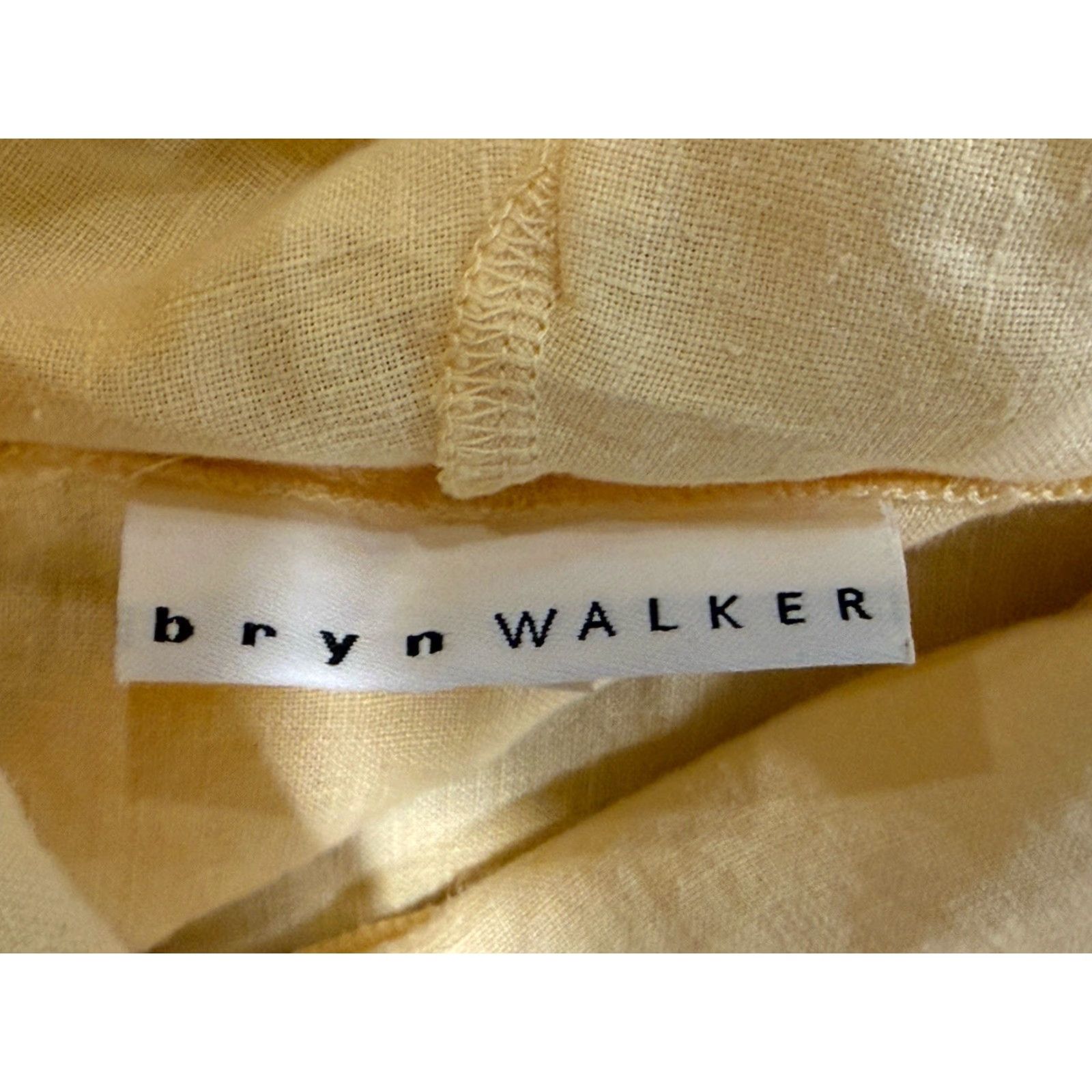 Layer 8 Bryn Walker Yellow Linen Oversize Nola Cowl Neck Short Sleeve Tunic Blouse L Women USA Bohemian Shirt Size L / US 10 / IT 46 - 5 Thumbnail
