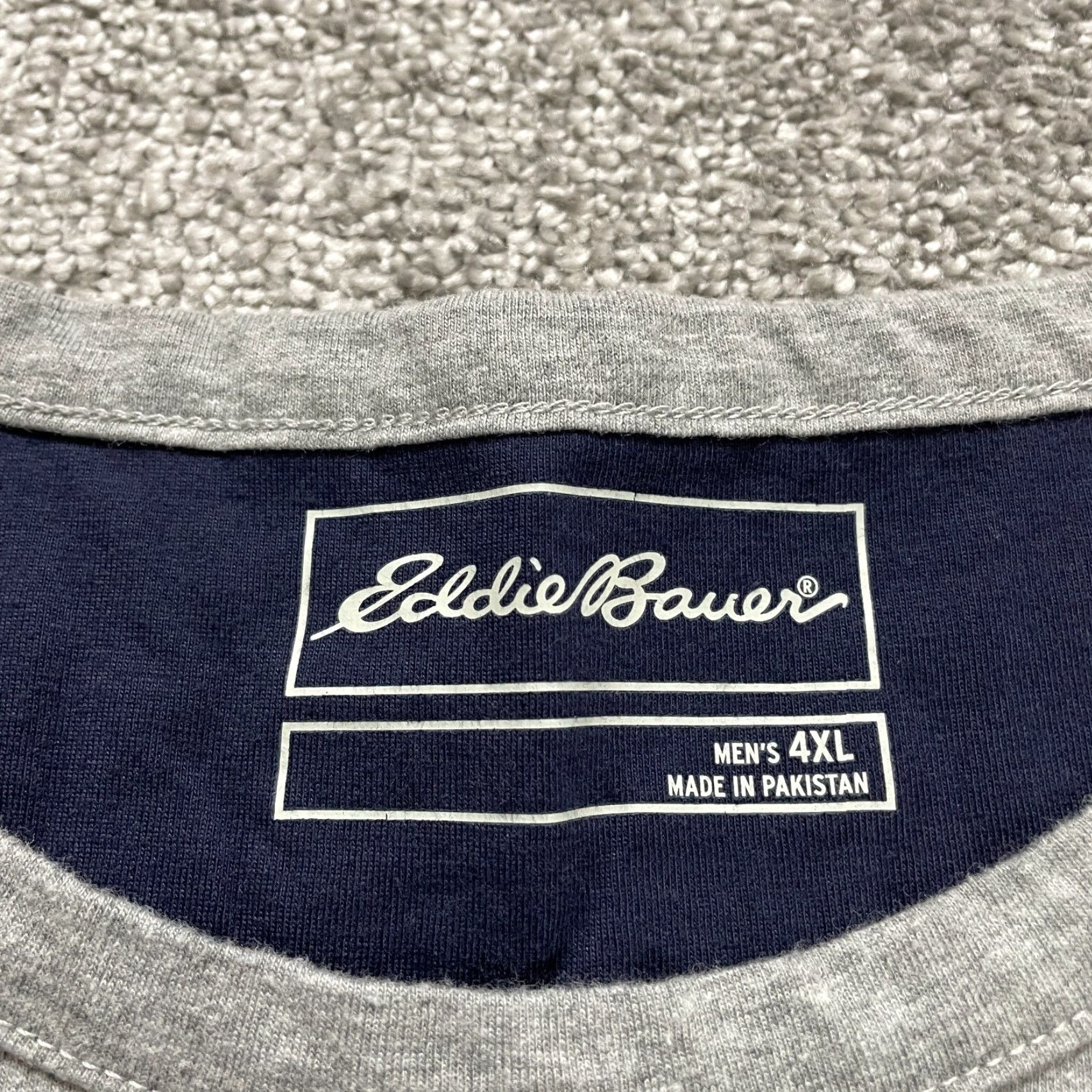 Eddie Bauer Eddie Bauer T-Shirt Mens 4XL Gray Solid Crew Neck Short Sleeve Casual Tee Size US XXL / EU 58 / 5 - 5 Thumbnail