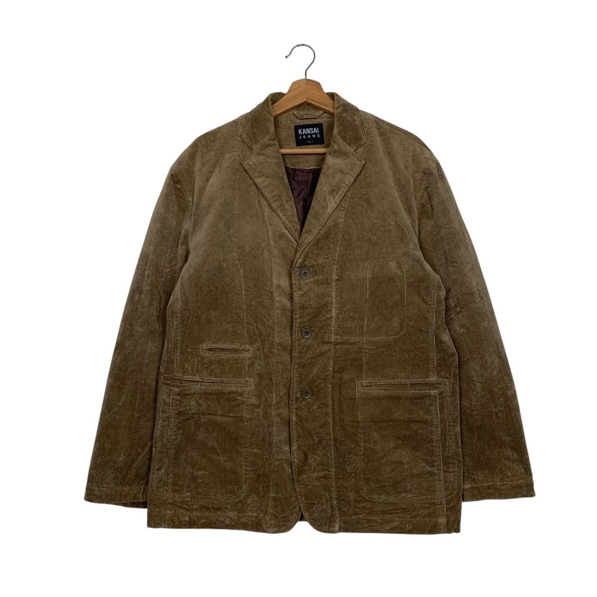 Kansai Yamamoto Kansai Jeans Corduroy Casual Jacket Size US L / EU 52-54 / 3 - 1 Thumbnail