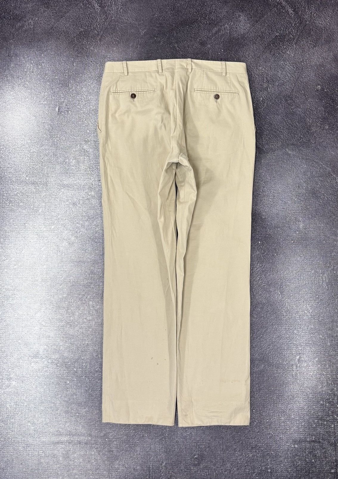 Canali Canali Men’s Ivory Cream Cotton Linen Stretch Chino Pants Size US 34 / EU 50 - 2 Thumbnail