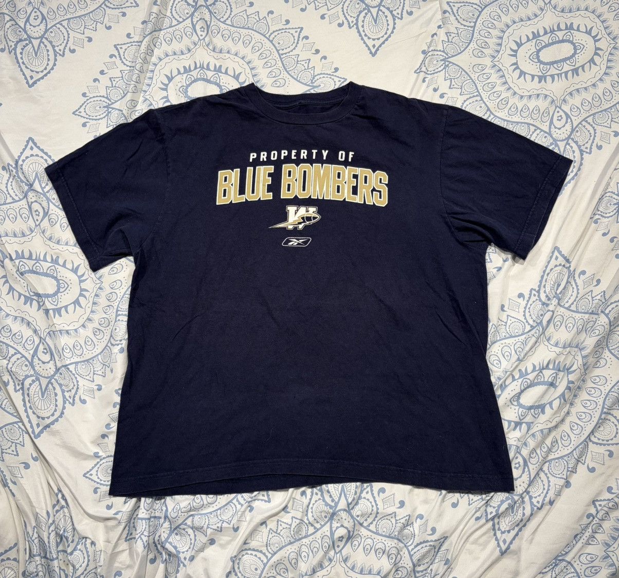 Vintage Blue Bombers Shirt Large Size US L / EU 52-54 / 3 - 1 Thumbnail