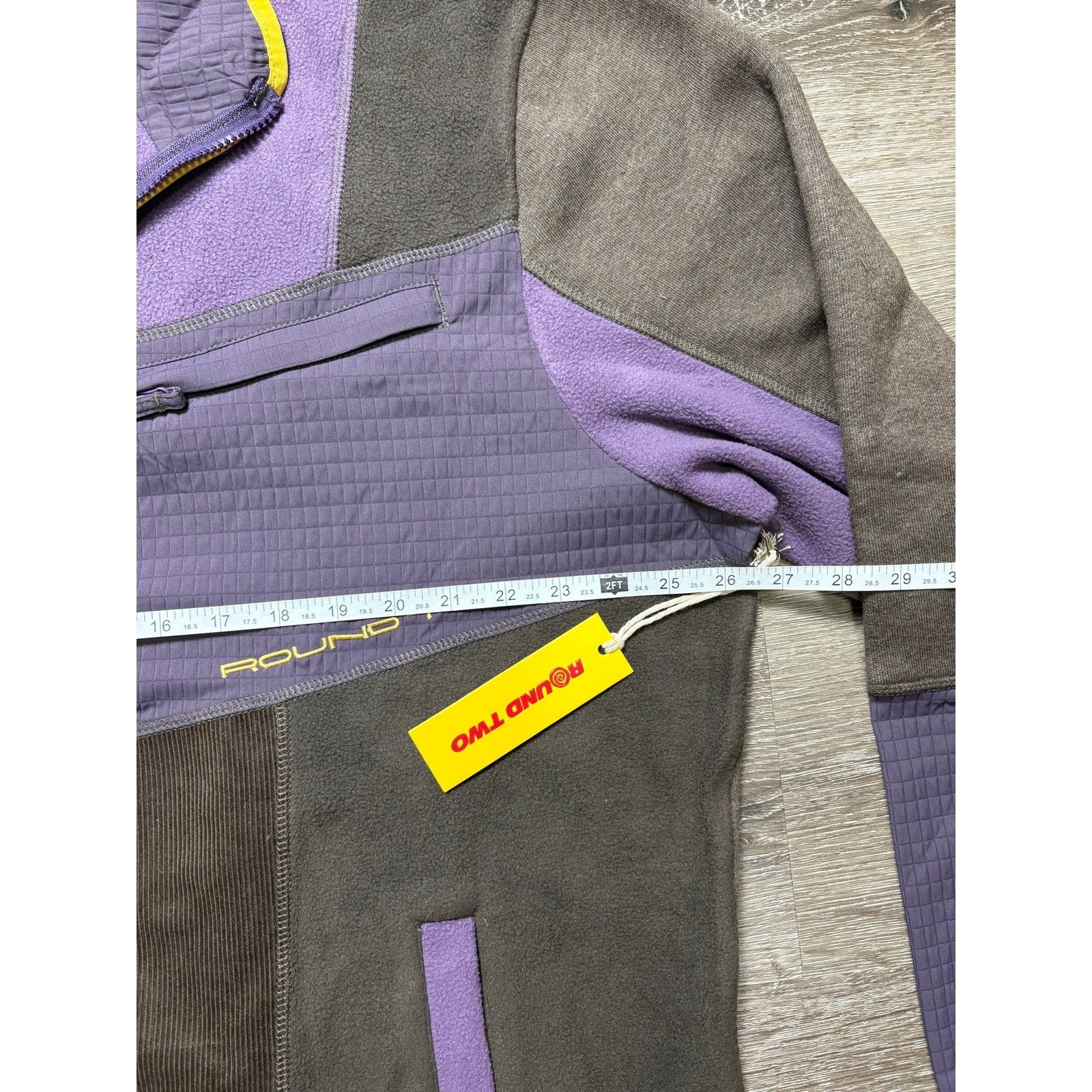 Round Two NWT Round Two Size XL Purple & Brown Zip Down Fleece Jacket Size US XL / EU 56 / 4 - 3 Thumbnail