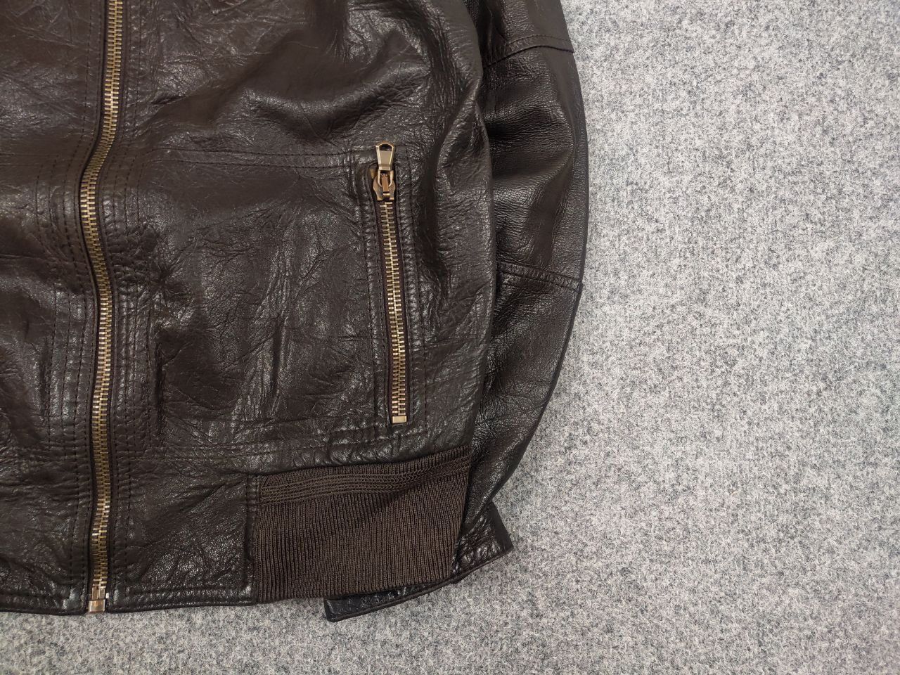 Brian Dales Brian Dales Dark Brown leather Zip Pocket Vintage Jacket Size US M / EU 48-50 / 2 - 6 Thumbnail