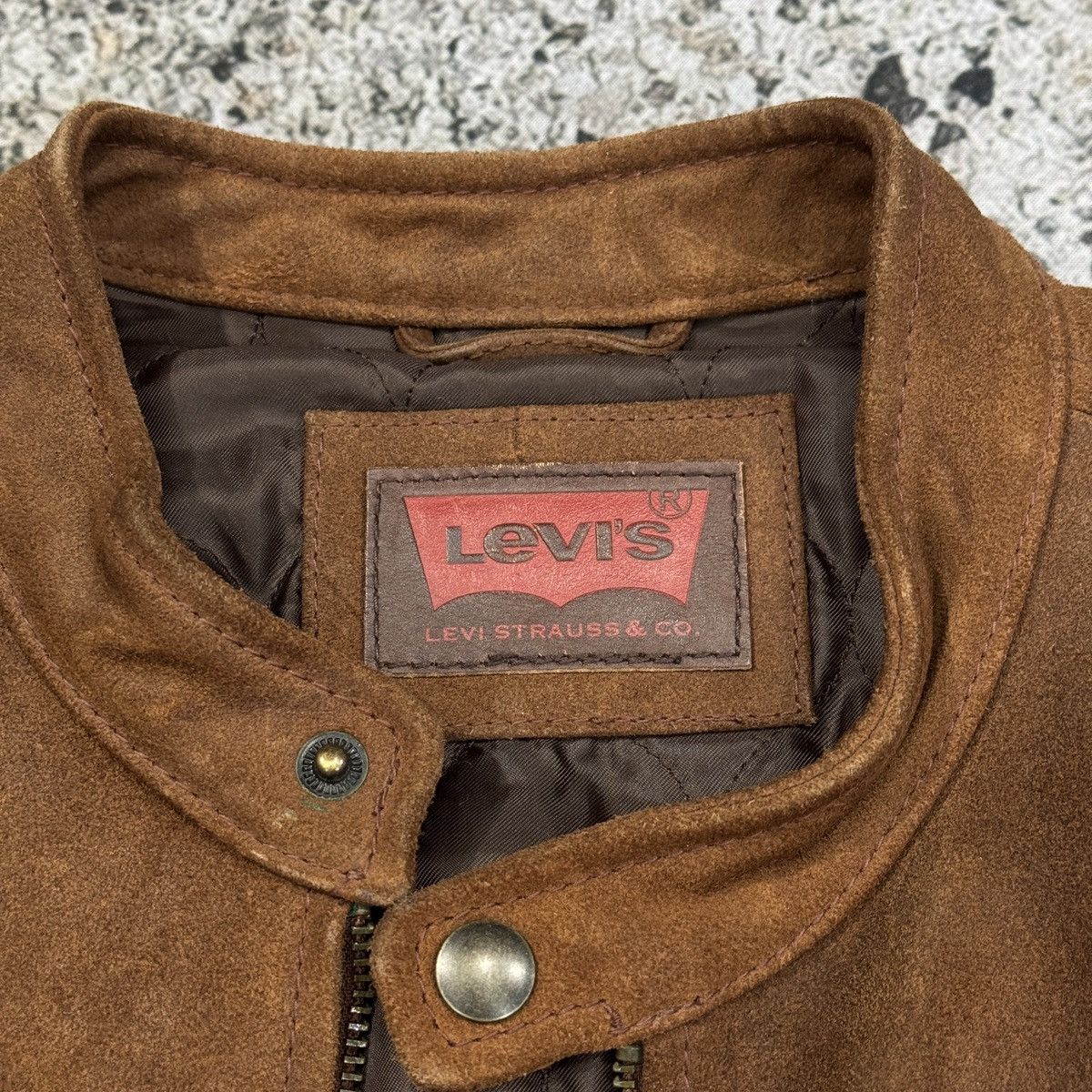 Levi's Vintage Levi's Cognac Brown Suede Cafe Racer Jacket Size US M / EU 48-50 / 2 - 3 Thumbnail