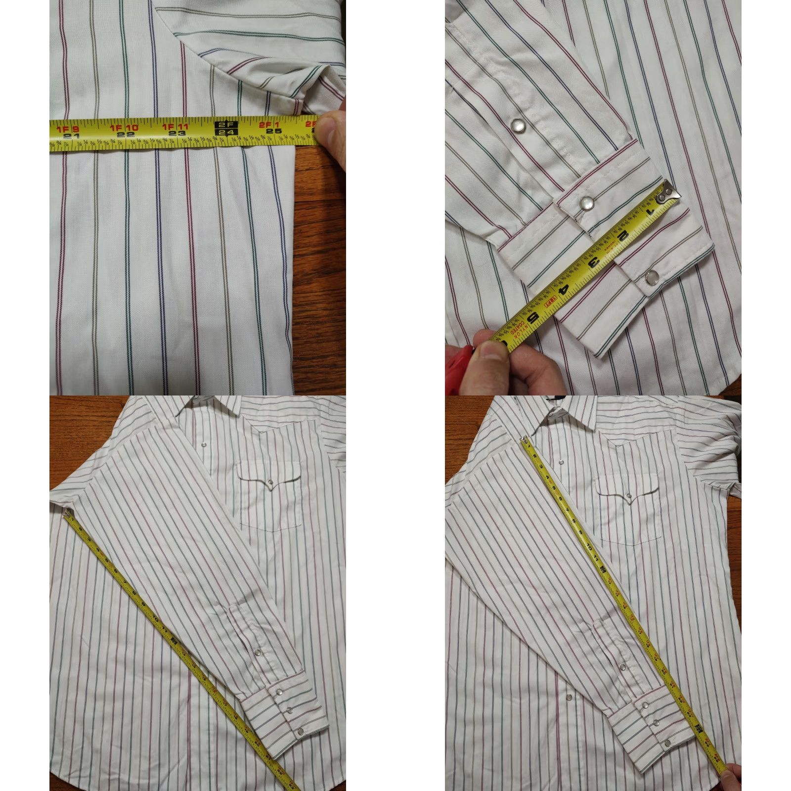 Vintage VINTAGE Panhandle Slim Shirt Mens 17 X 35 White Striped Pearl Snap Western Cowboy Shirt Mens 17 X 35 White Striped Pearl Snap Western Cowboy Size US XL / EU 56 / 4 - 8 Thumbnail
