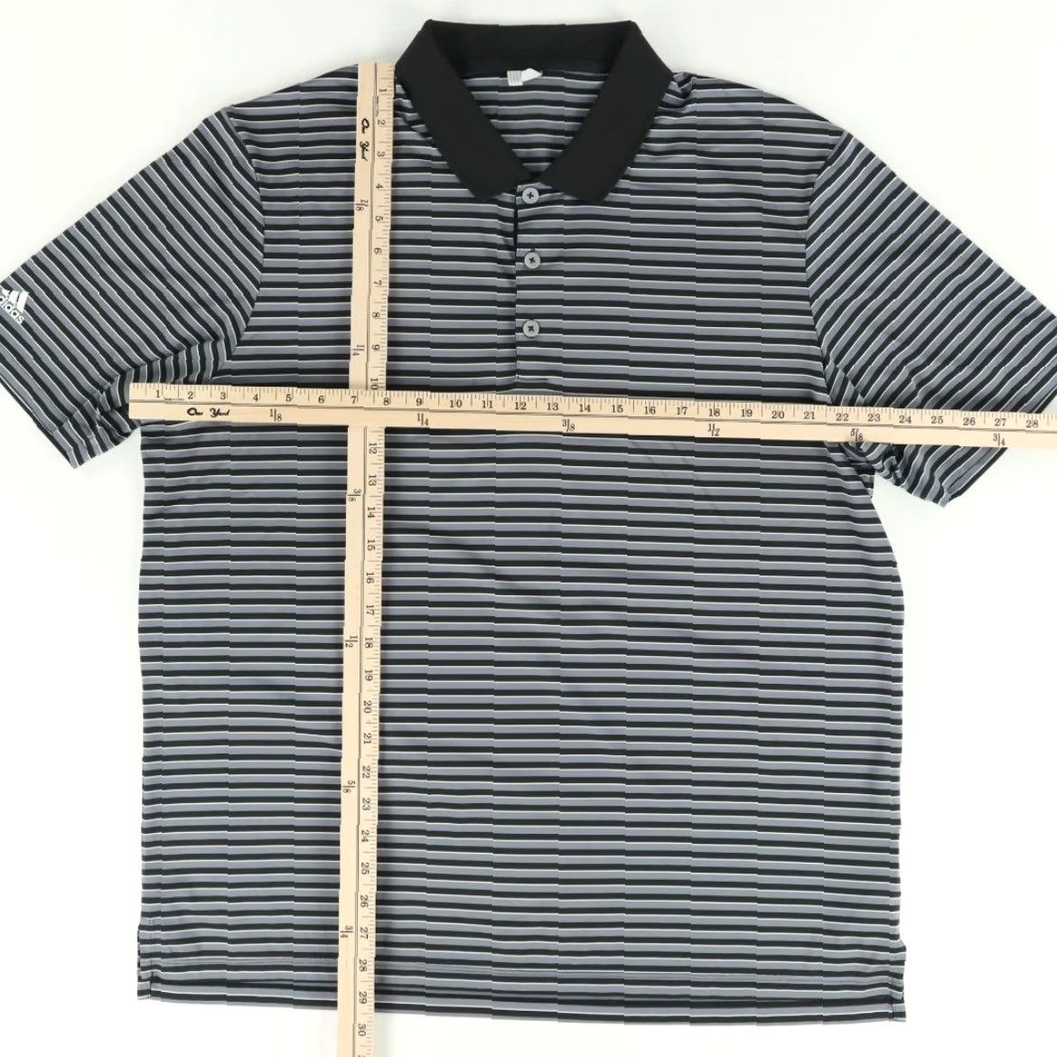 Adidas **Adidas Golf Black Men's XL Polyester Striped Polo Shirt** User: Adidas Golf Black Men's XL Polyester Striped Polo Shirt Size US XL / EU 56 / 4 - 3 Thumbnail