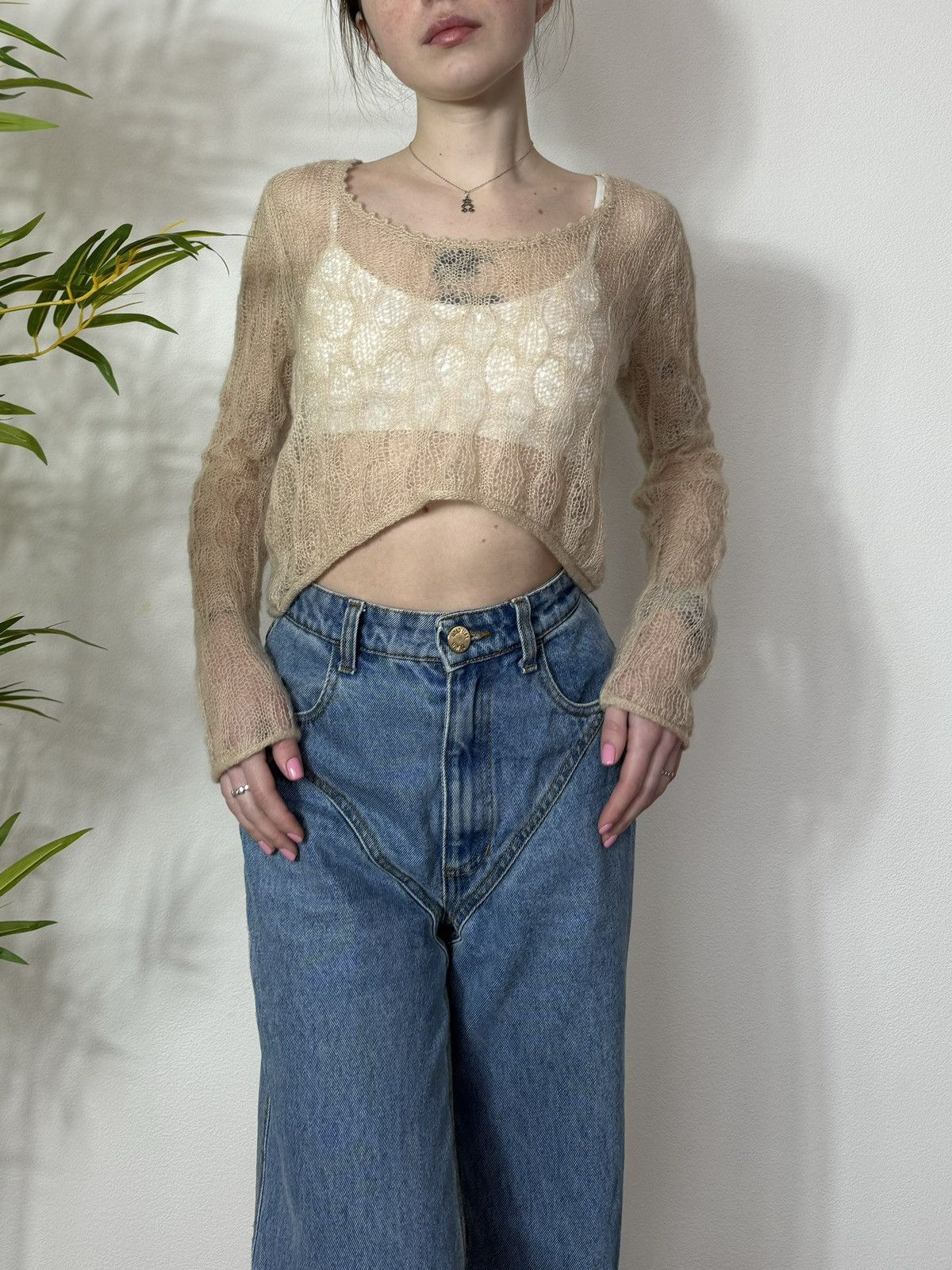 Vintage VINTAGE MESH KNITTED WEB SWEATER Size M / US 6-8 / IT 42-44 - 3 Thumbnail