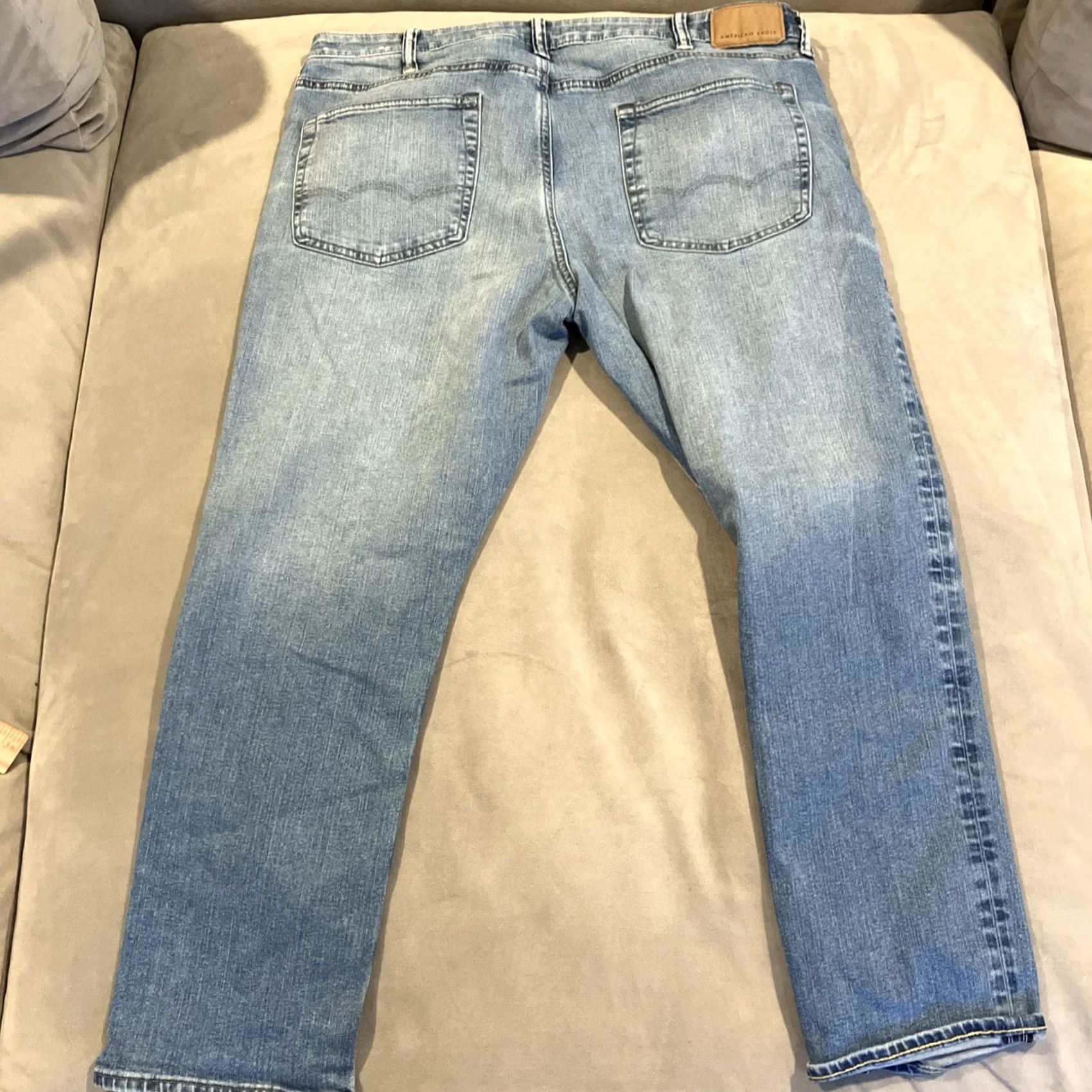 American Eagle Outfitters American Eagle Jeans - Blue Flex Slim Fit Jeans - Men's 40x28 Inseam | Slim, White, 40 Waist, Regular Size - 40, 28 Inseam, Men Size US 40 / EU 56 - 6 Thumbnail