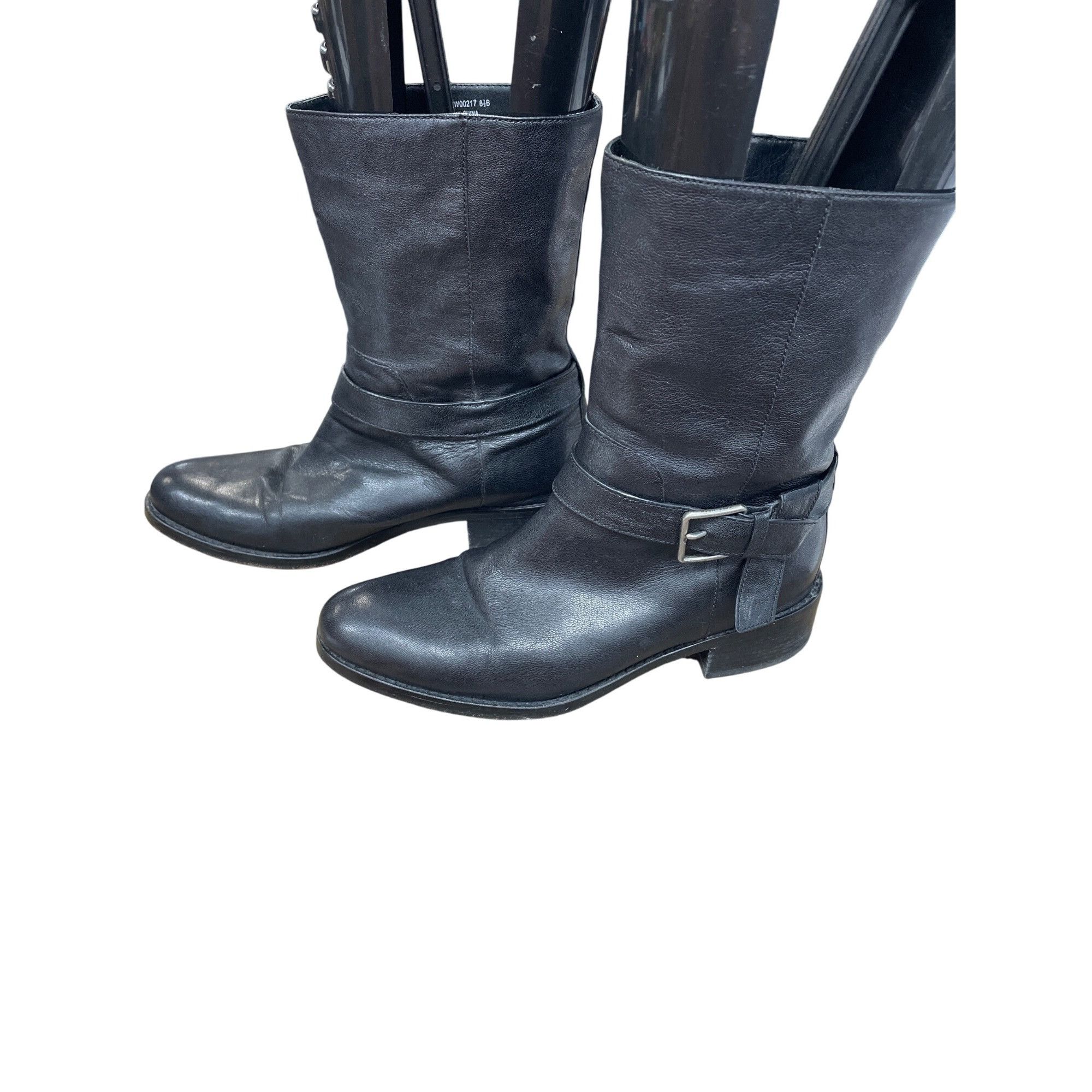 Cole Haan Cole Haan Grand Womans Black Leather Mid Calf Line Boots Sz Size US 8.5 / IT 38.5 - 3 Thumbnail