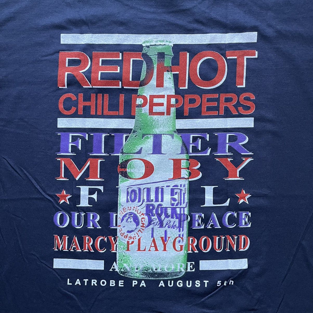 Band Tees 00s RED HOT CHILI PEPPERS ROLLING ROCK TOWN FAIR Tee Size US XL / EU 56 / 4 - 4 Thumbnail