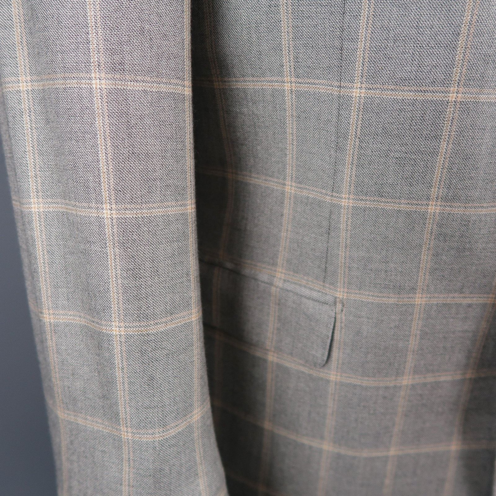 Brioni US 40/IT 50Gray Window Pane Wool & Silk Blazer / Sport Coat Size 40R - 4 Thumbnail