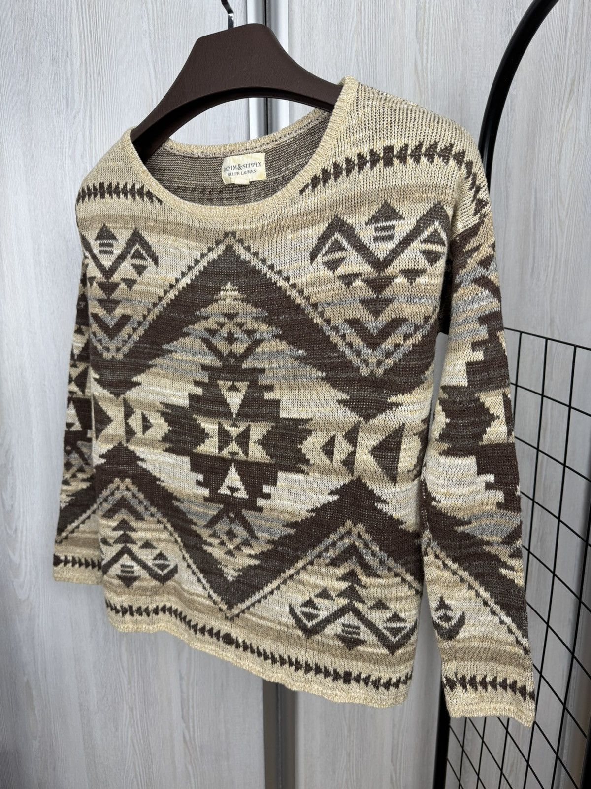 Denim & Supply Ralph Lauren DENIM & SUPPLY RALPH LAUREN Aztec Print Navajo Knit Sweater Size S / US 4 / IT 40 - 6 Thumbnail