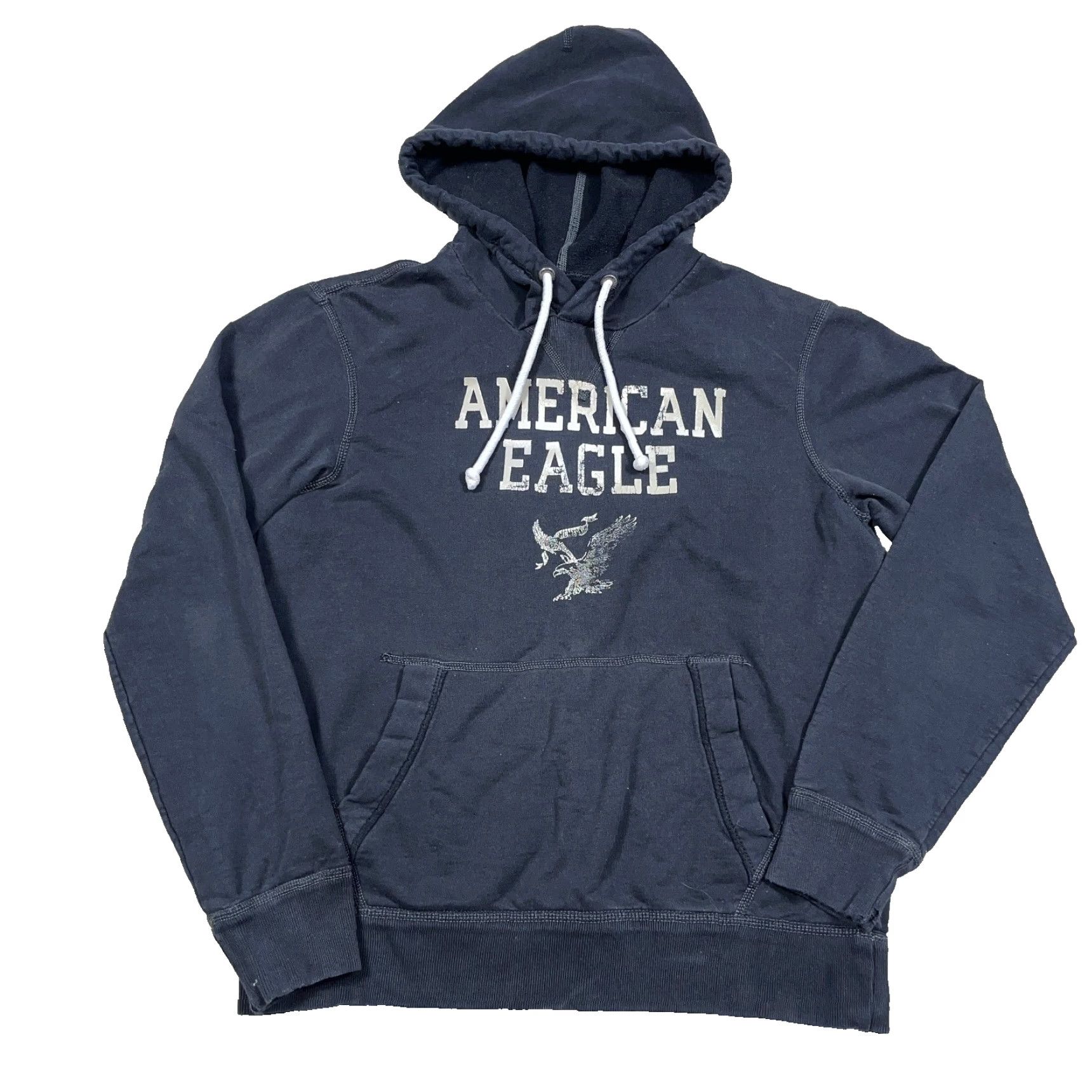 American Eagle Outfitters VINTAGE American Eagle Hoodie Men Small Black Sweatshirt AE77 Distressed Size US S / EU 44-46 / 1 - 2 Thumbnail