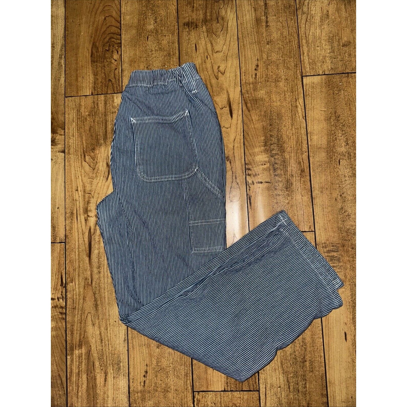 Carhartt × Japanese Brand × Uniqlo Uniqlo Stripped Conductor Denim Pants Blue 24x27 11/12 Size 24" / US 00 / IT 34 - 1 Thumbnail