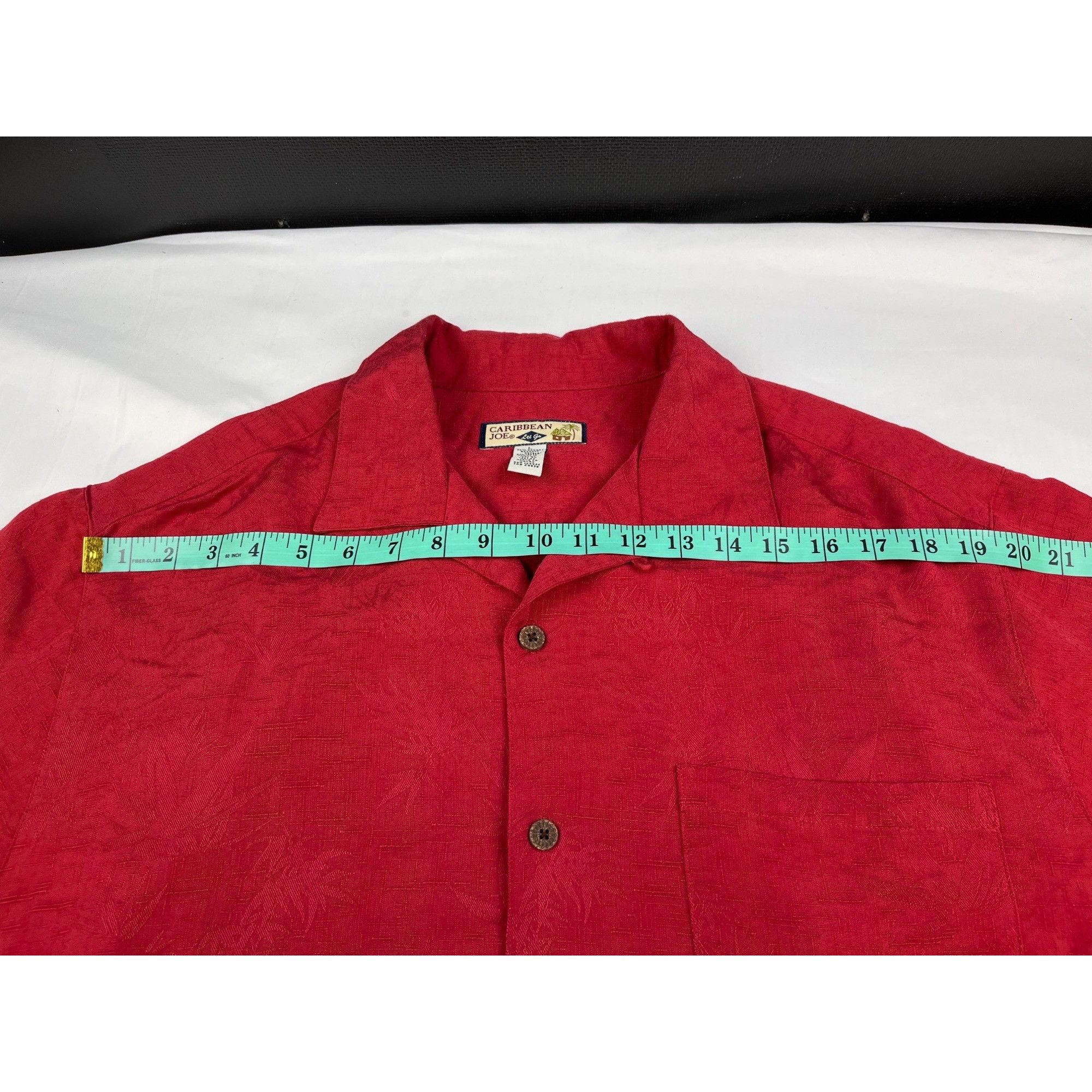 Caribbean Caribbean Joe Men's Red Hawaiian Shirt/Button Up Sz L SKU 41 Size US L / EU 52-54 / 3 - 6 Thumbnail