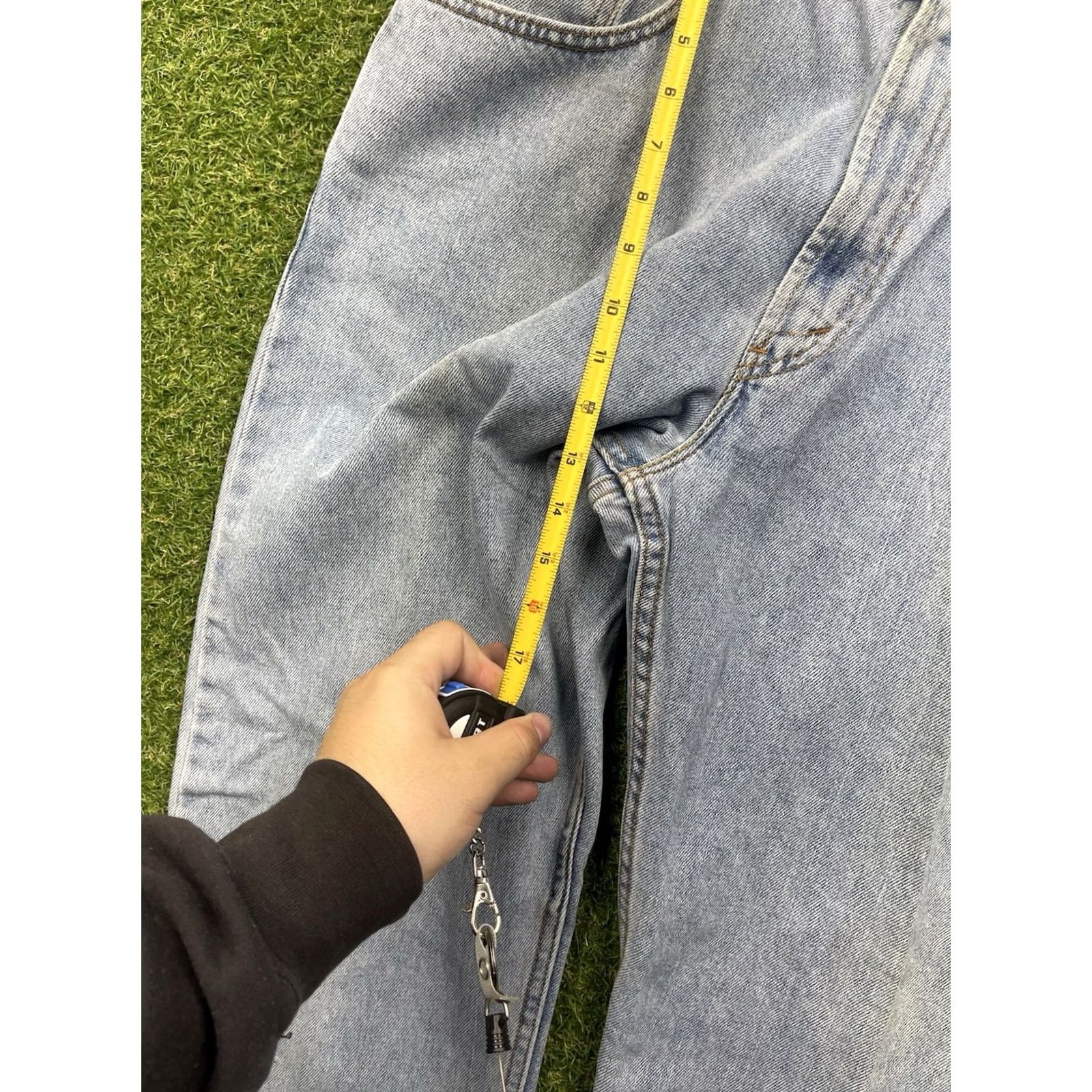 Levi's Levi's 505 Jeans Mens 38x34 Denim Regular Fit Straight Blue Light Wash 90s Retro Size US 38 / EU 54 - 6 Thumbnail