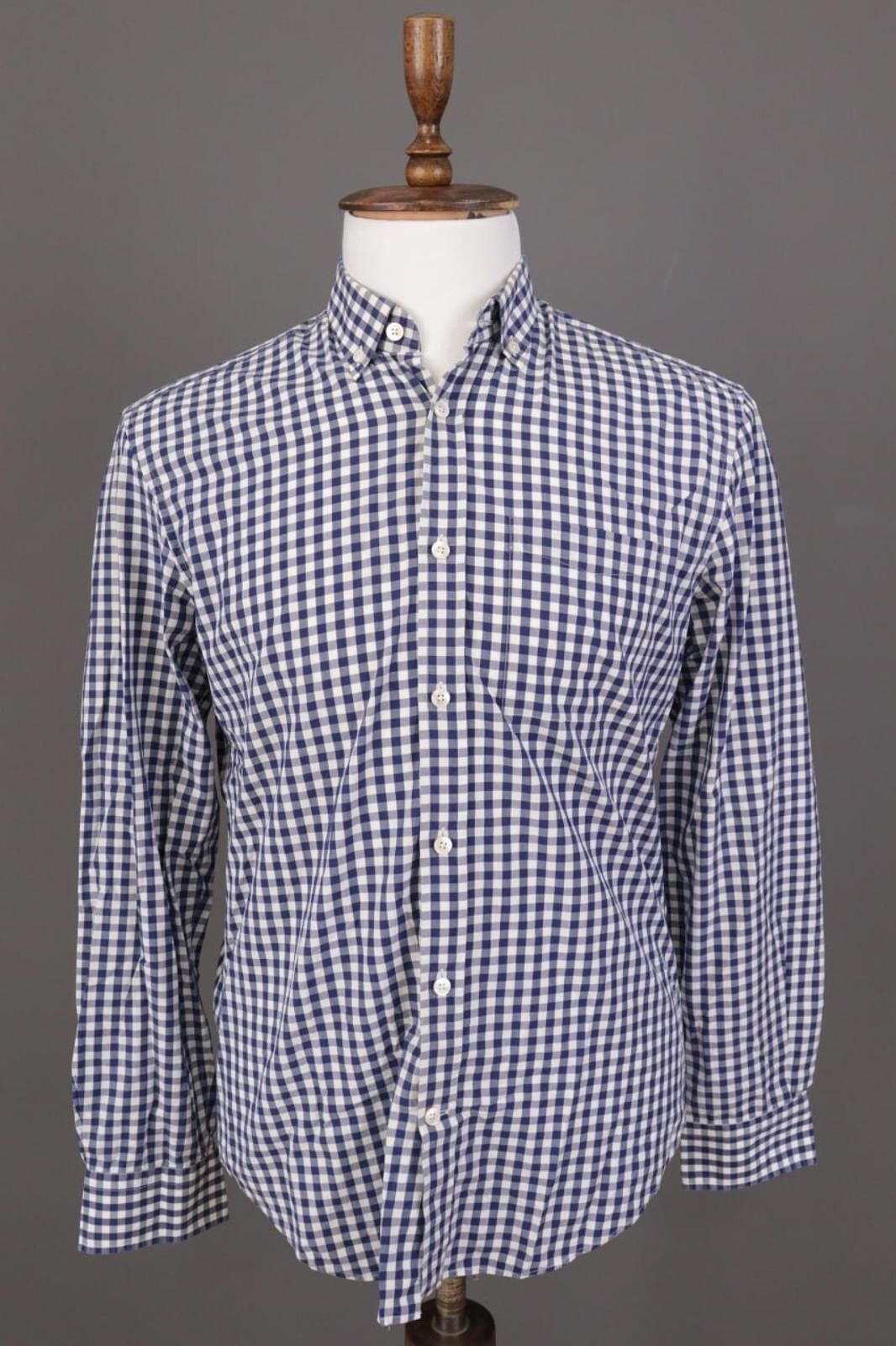 Gieves & Hawkes Gieves & Hawkes Blue Check Button Down Dress Shirt Size M Size US M / EU 48-50 / 2 - 1 Thumbnail