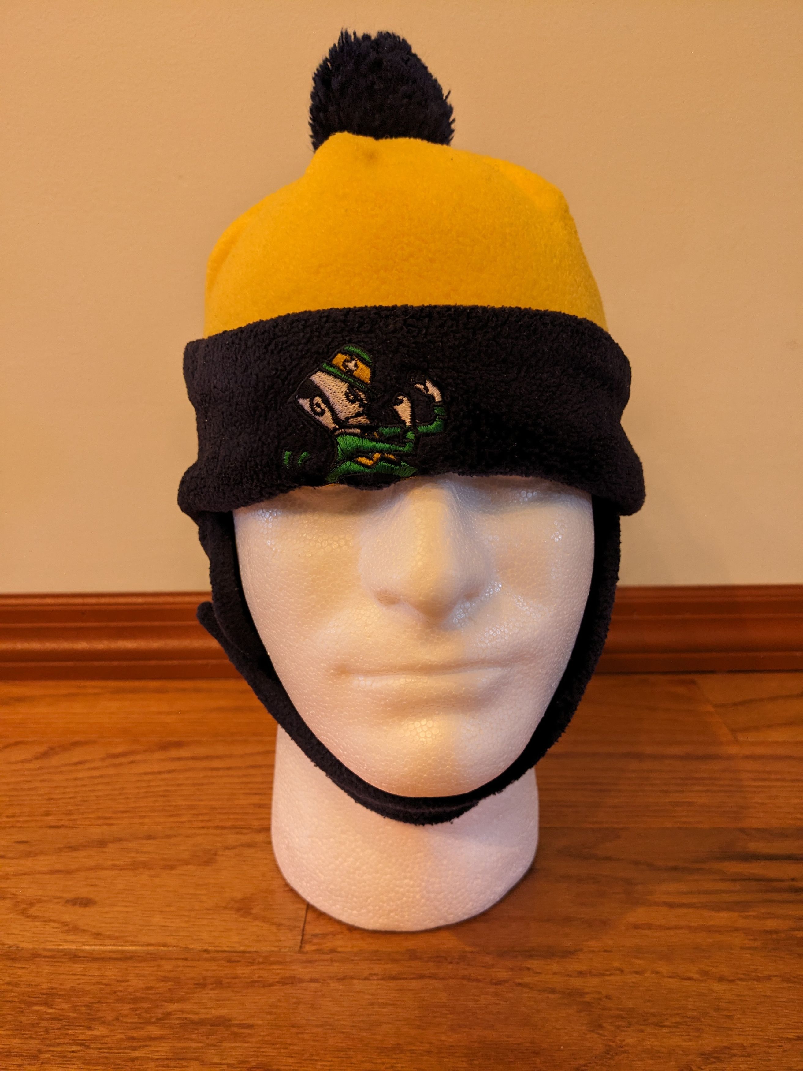 Vintage Vintage 90s Notre Dame YOUTH Small/Medium Yellow Blue Hat Size ONE SIZE - 1 Thumbnail