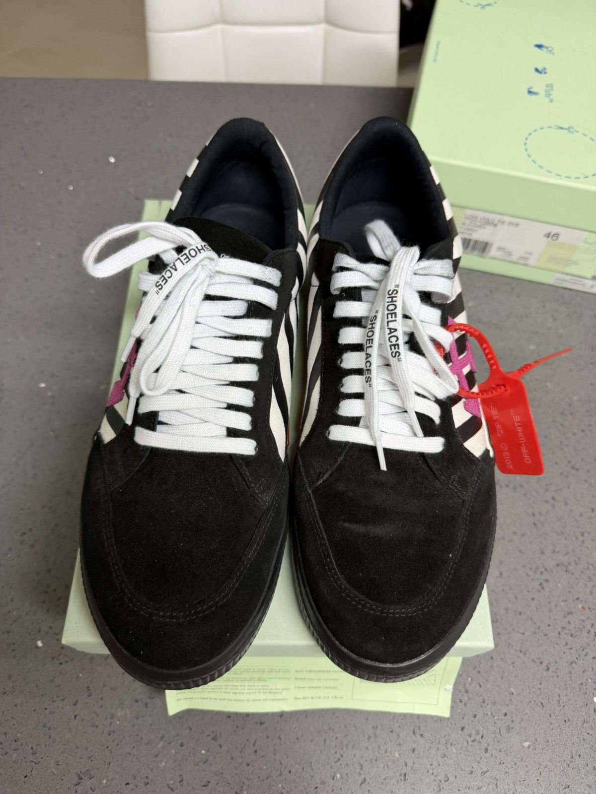 Off-White Off-White Vulc Low Stripe Violet SS20 46EU Size US 12 / EU 45 - 2 Thumbnail