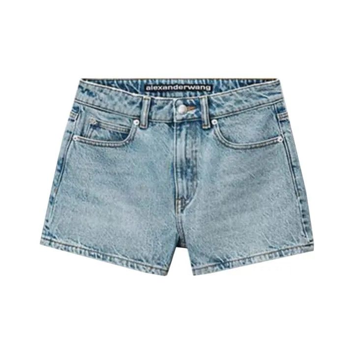 Alexander Wang Alexander Wang High-Waisted Denim Shorts in Blue 0079 Size 24" / US 00 / IT 34 - 1 Thumbnail