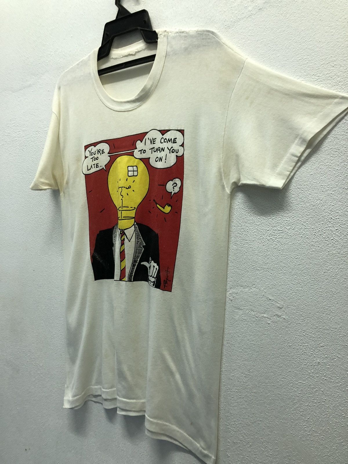 Band Tees Vintage Robyn Hitchcock The Man With The Lightbulb Head Shir Size US M / EU 48-50 / 2 - 5 Thumbnail